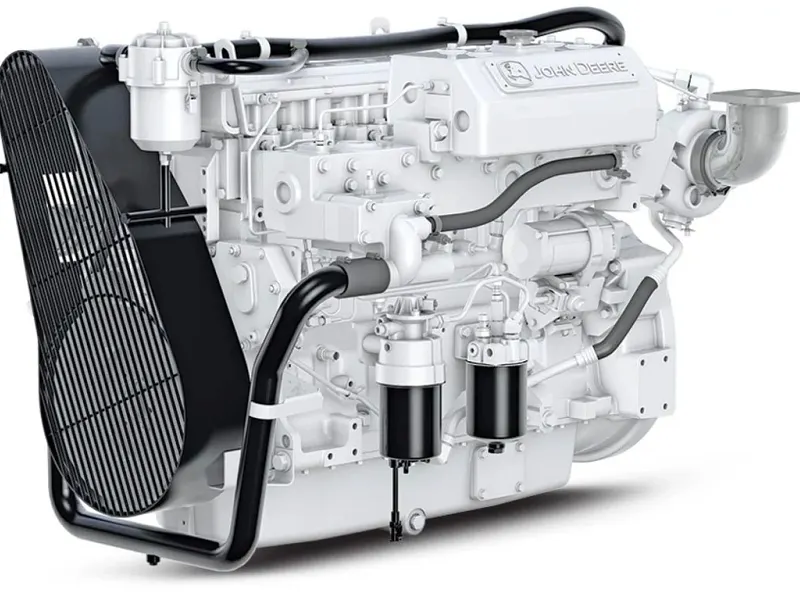 Судовой дизель John Deere PowerTech 6,8 л белый корпус и теплообменник
