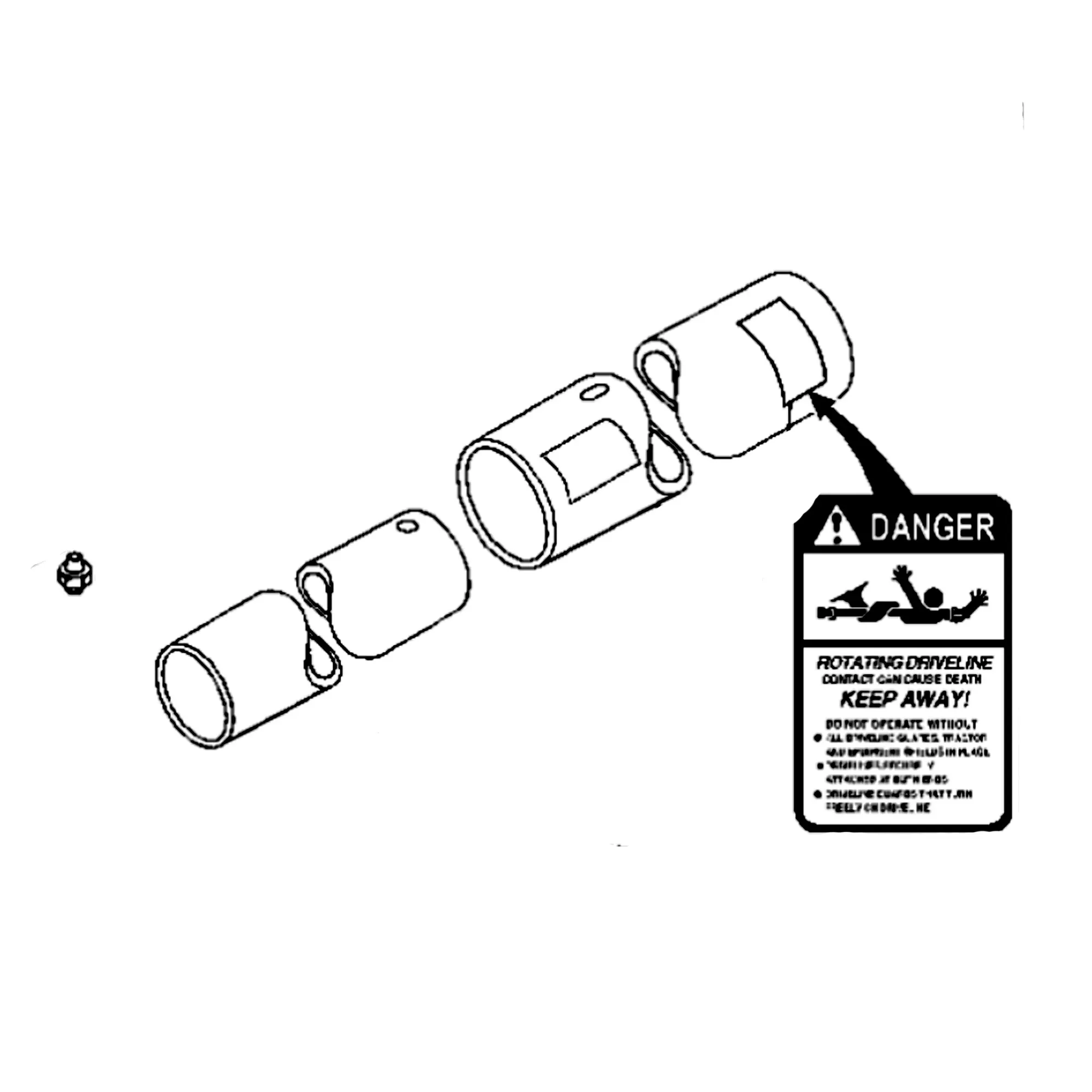 John Deere Driveline Direct Greasing Retrofit Kit - AW29591