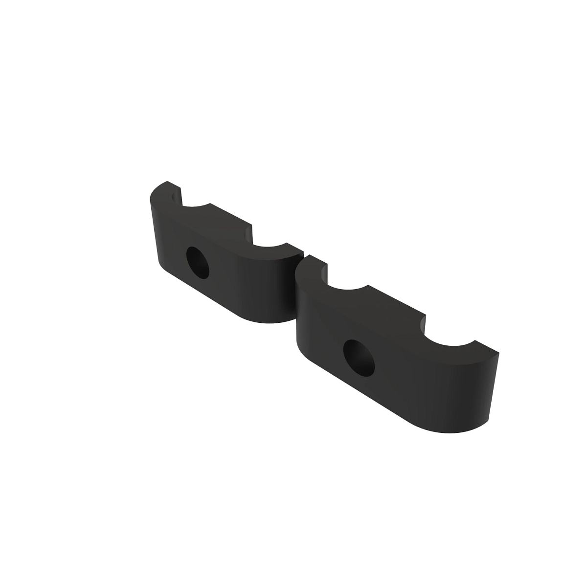 Half Clamp, Twin 3/4 X 5/8 OD Tubin