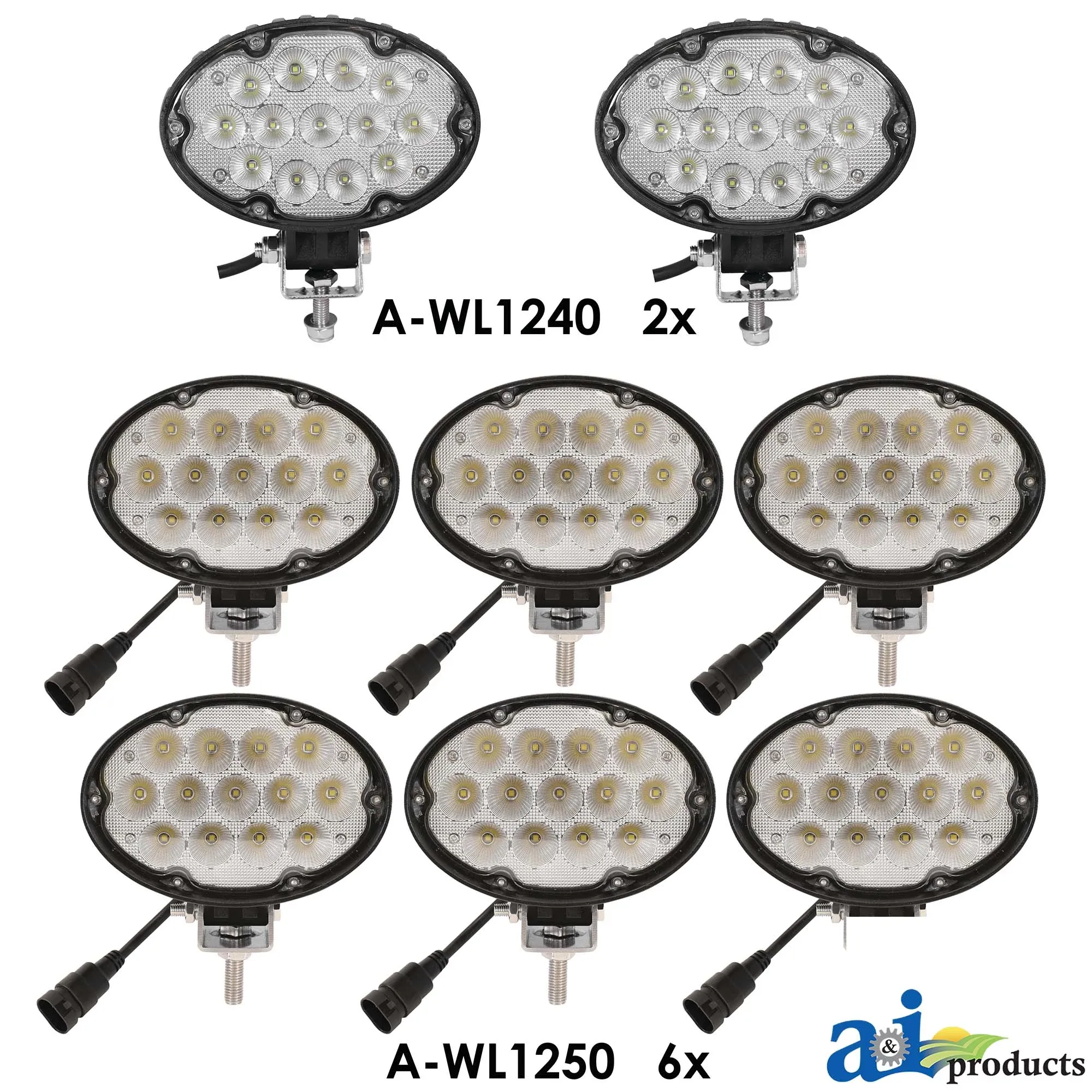 A&I Products Oval LED Light Kit (Pack of 8) - A-WL9697KT