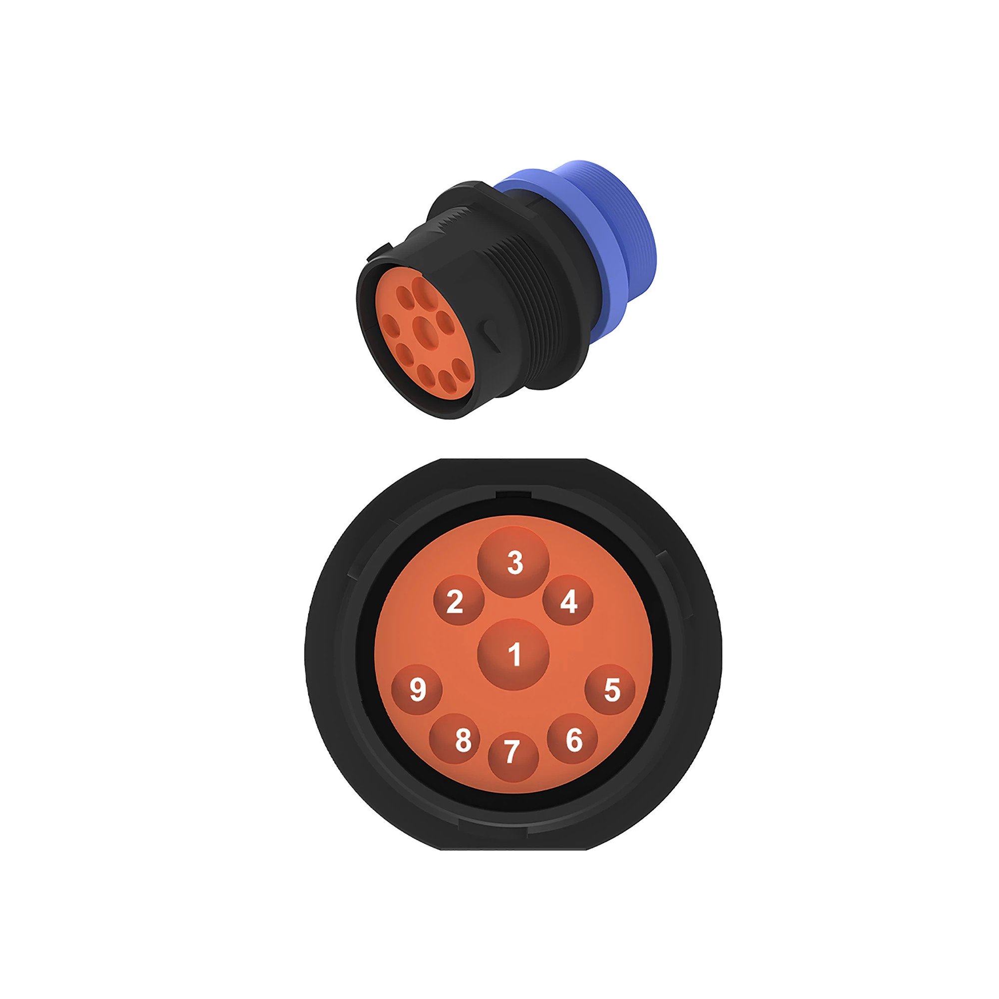 CONN DEUTSCH HDP20 9W FS BLK PLSTC