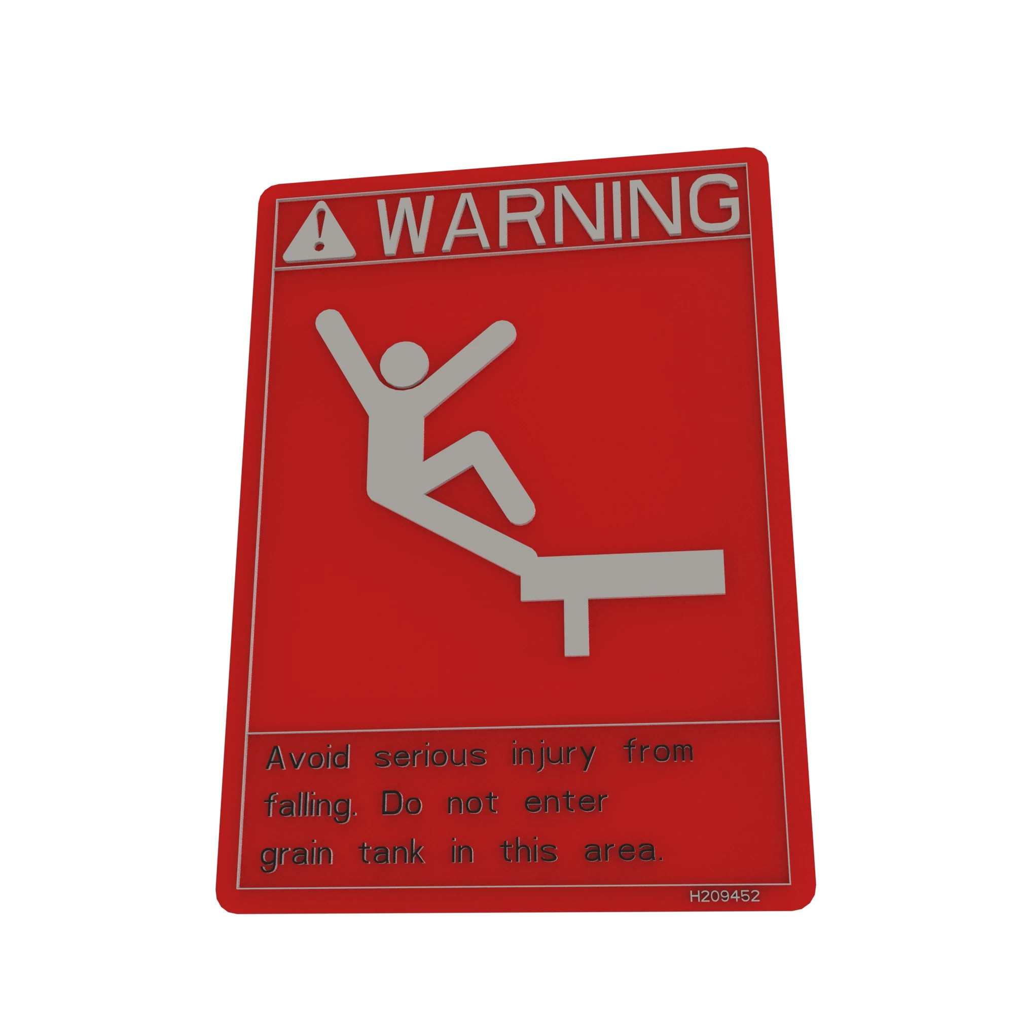 John Deere Front Entry Warning Label - H209452