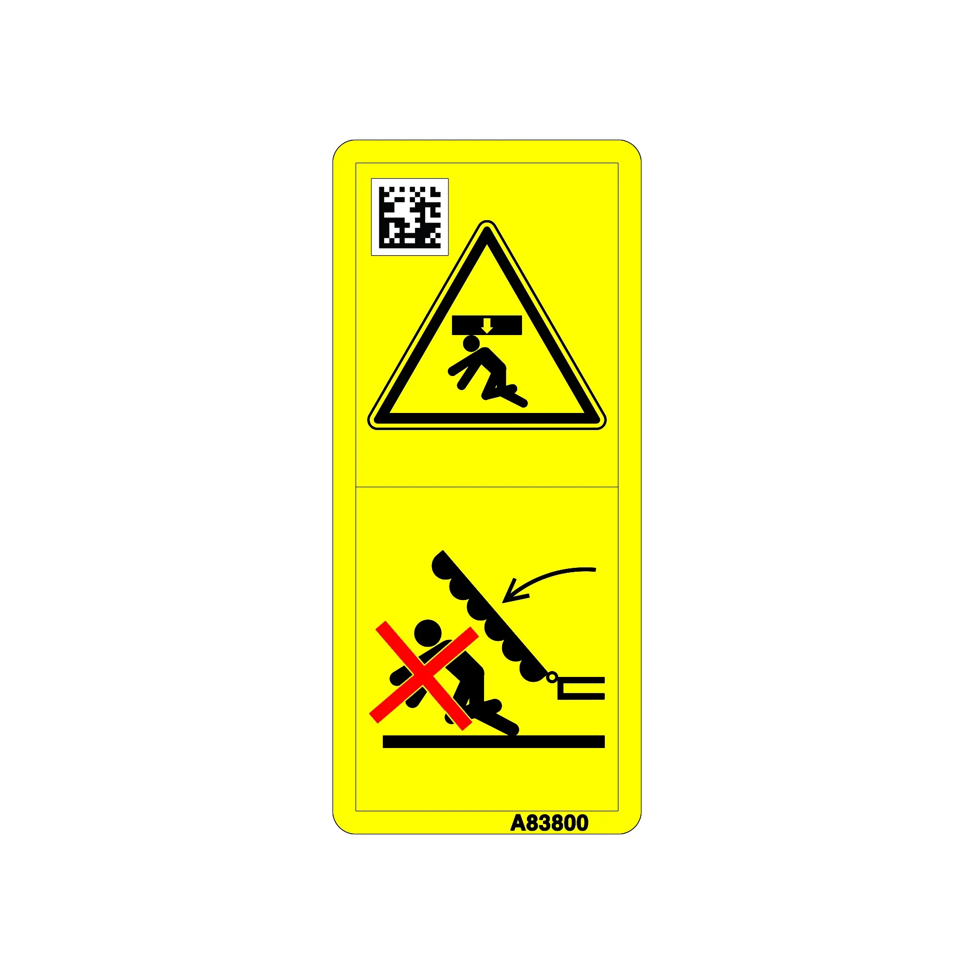 John Deere Secure Auger Caution, Text Free Label - A83800