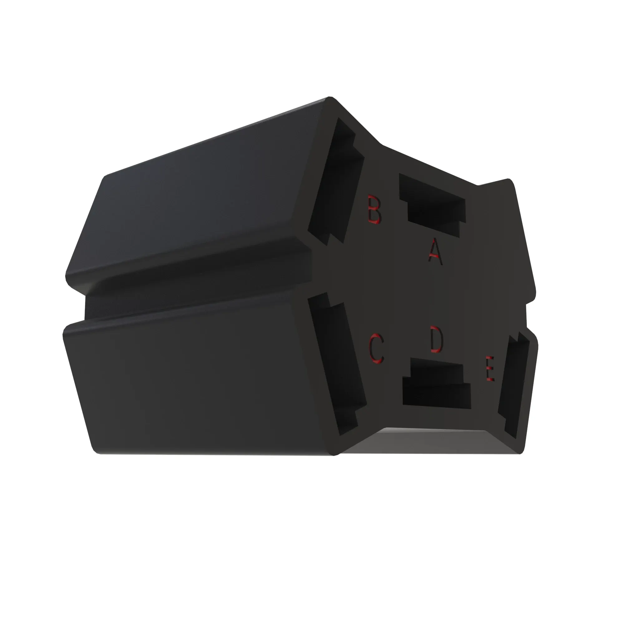 John Deere Black External Electrical Connector Housing, 5 Cavities - 57M9361