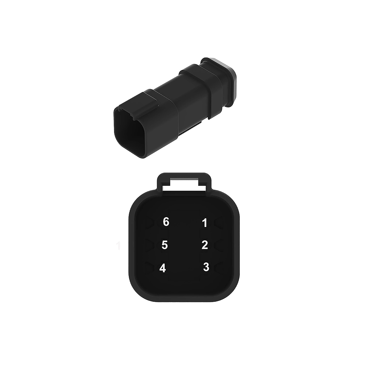 CONN DEUTSCH DT 6W FS BLK PLSTC