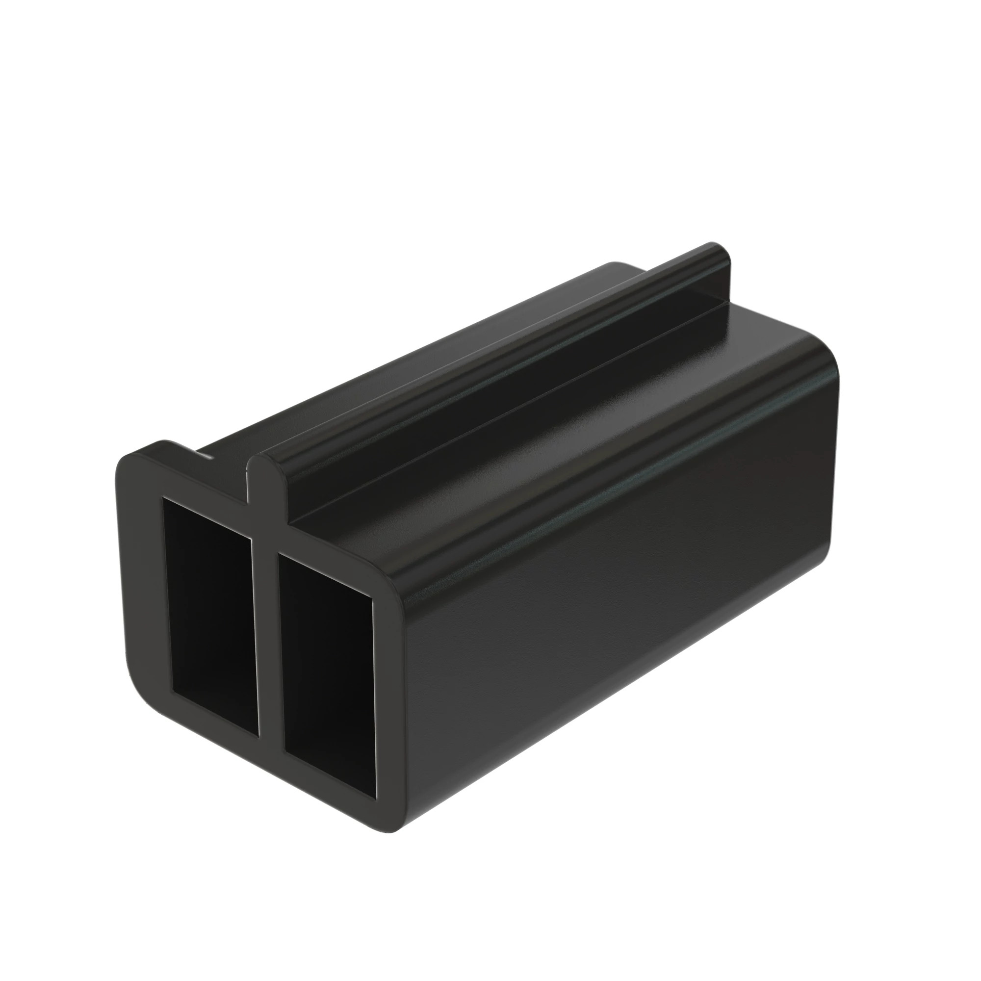 John Deere Black External Electrical Connector Housing, 2 Cavities - 57M8813