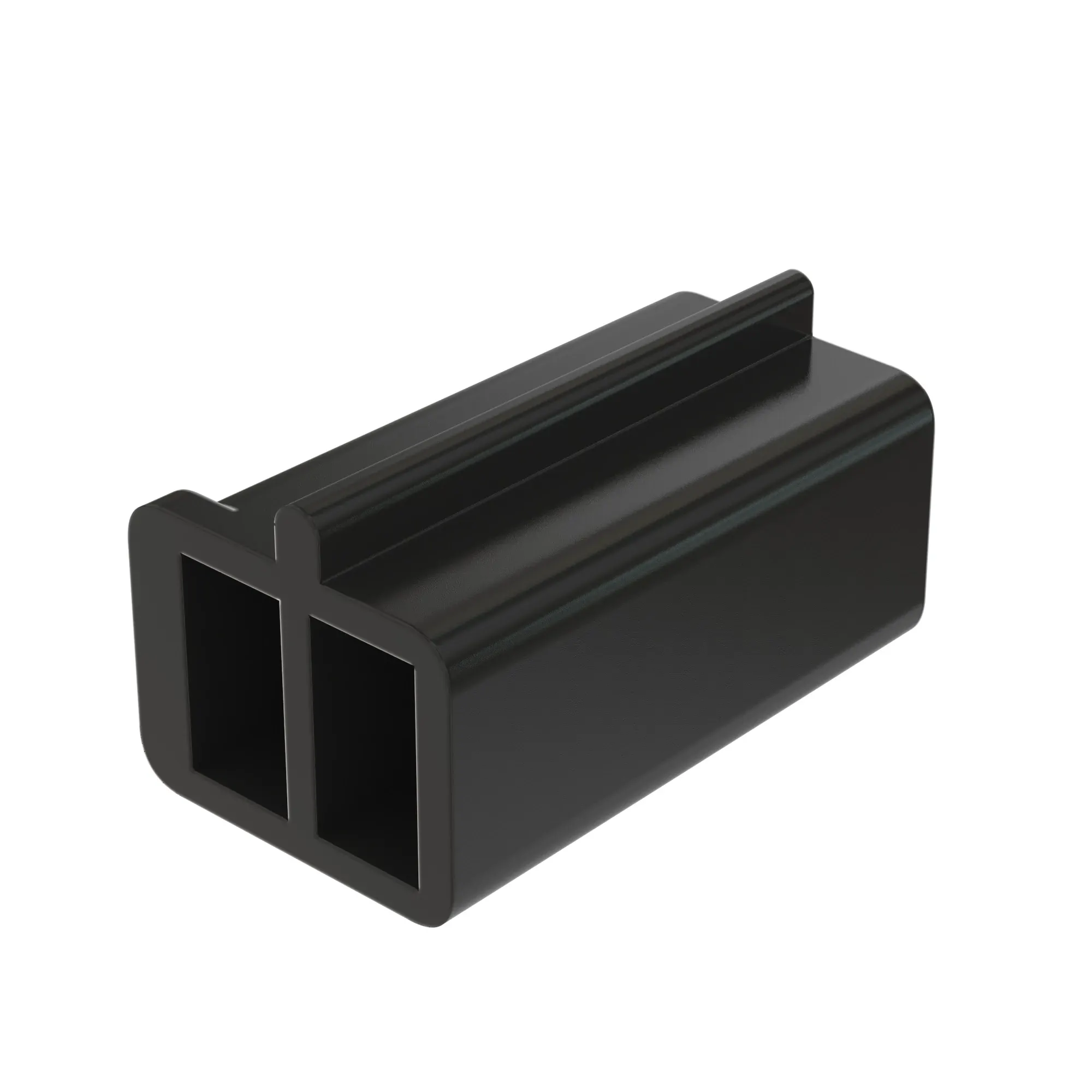 John Deere Black External Electrical Connector Housing, 2 Cavities - 57M8813