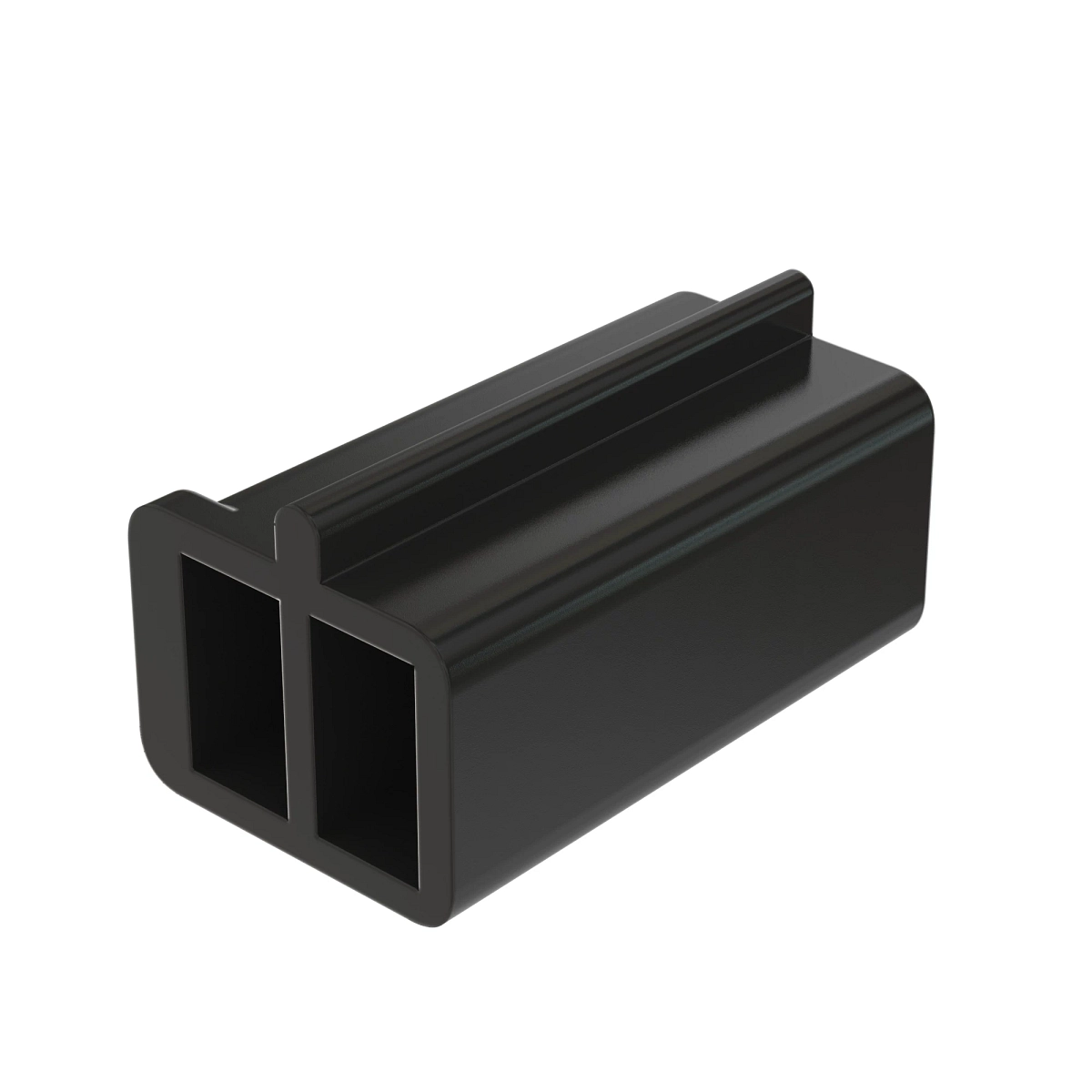 John Deere Black External Electrical Connector Housing, 2 Cavities - 57M8813