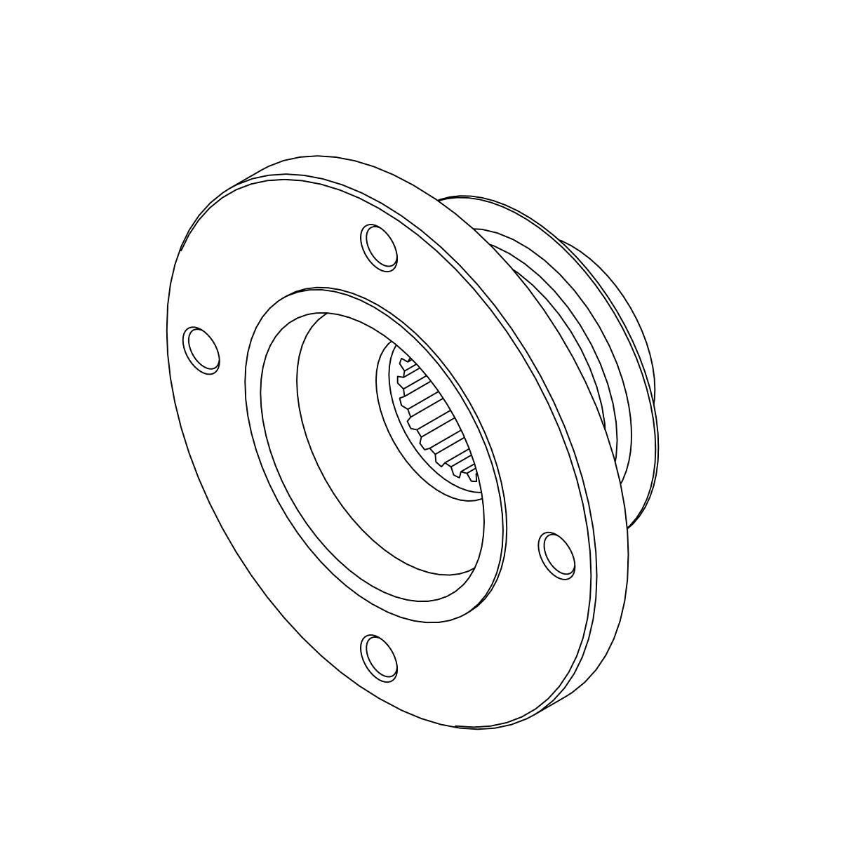 Flange, Assembly, Axle Input