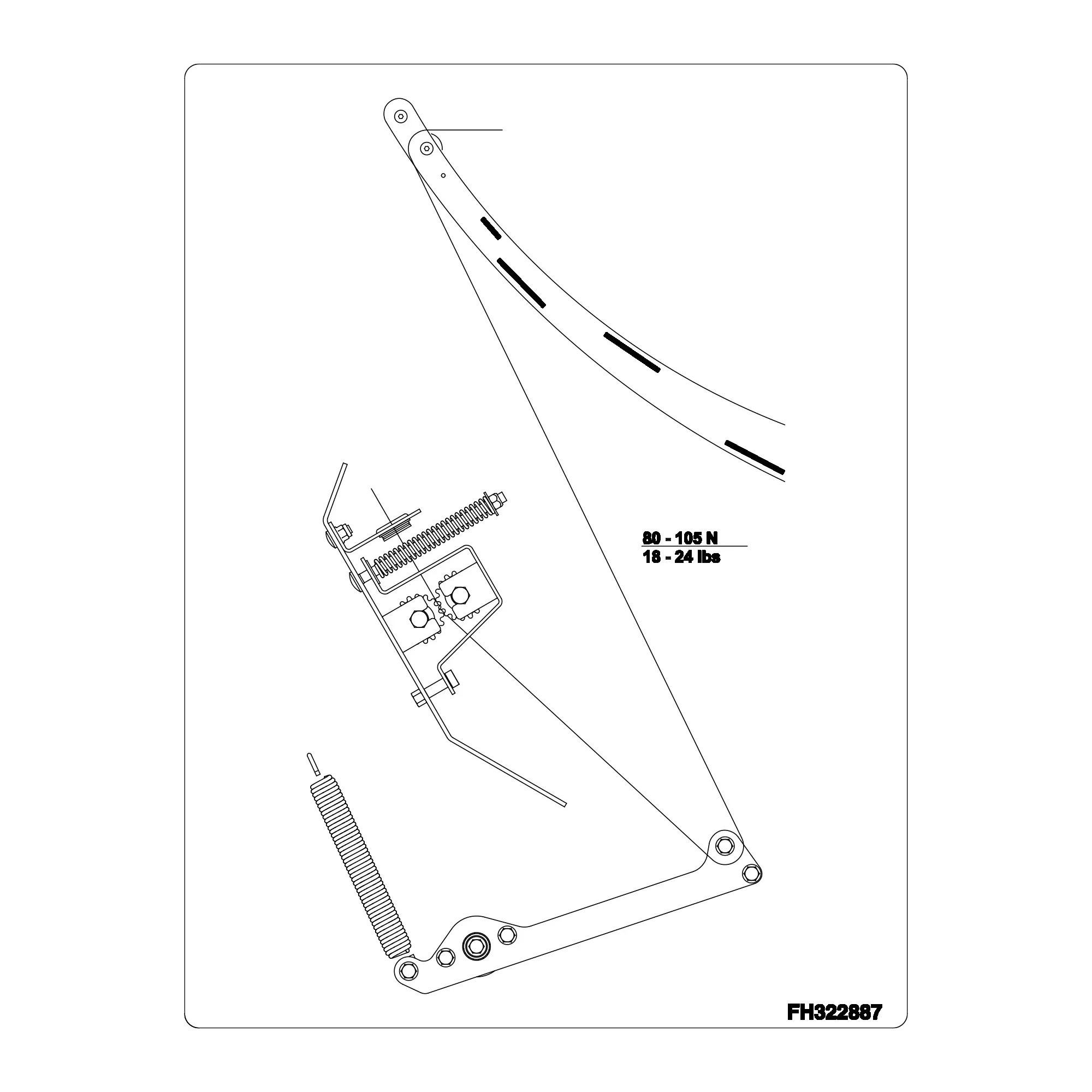 John Deere Label, Twine Routing - FH322887