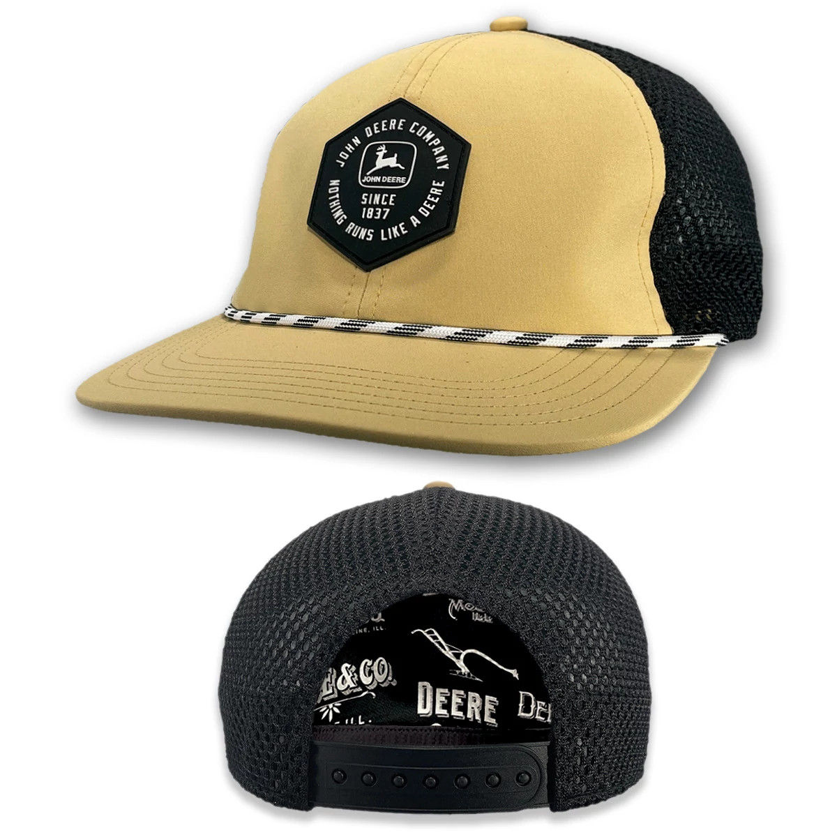 Rubber Patch Hat with Rope Detail