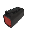 Gray Electrical Connector Assembly, 6 Cavities