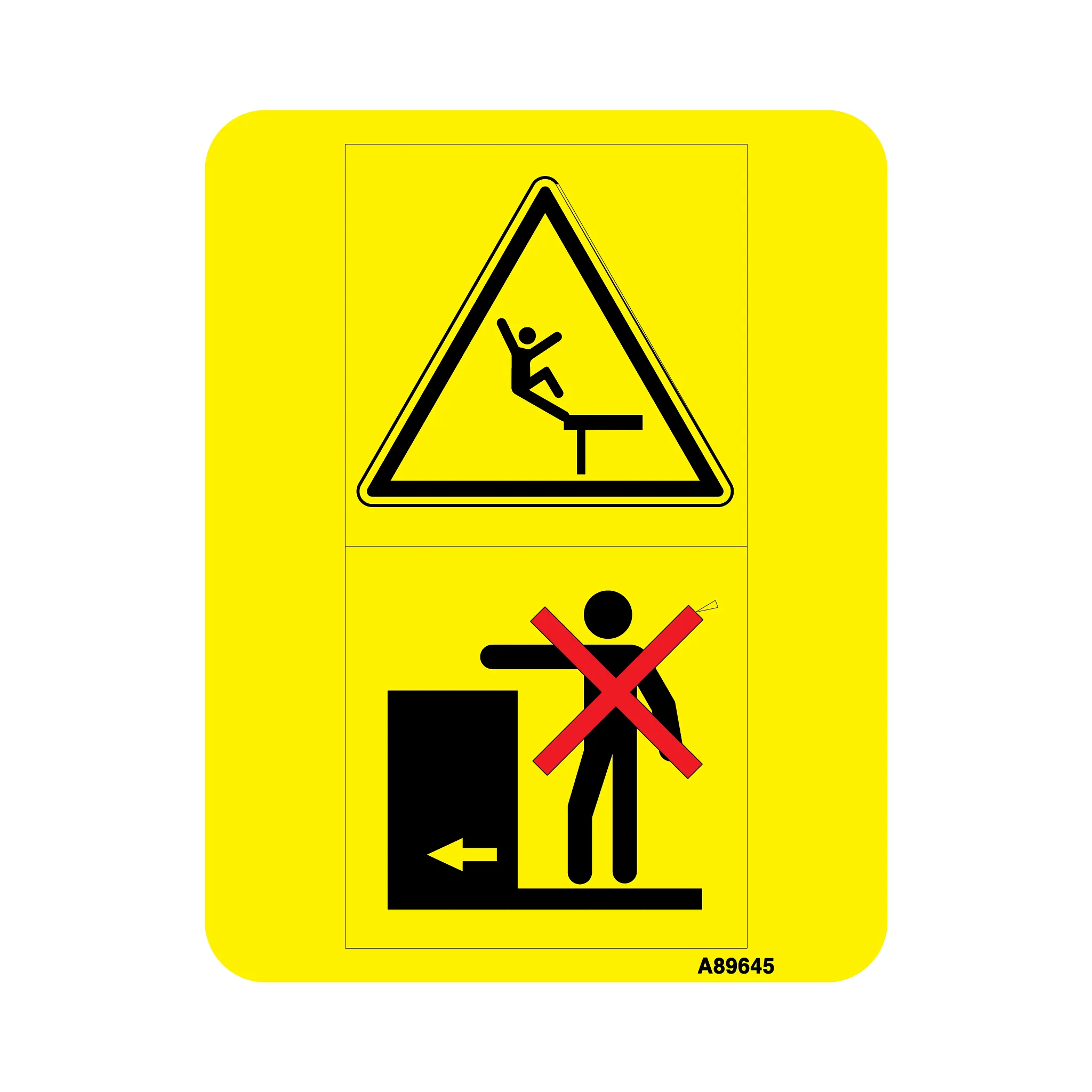 John Deere Do Not Ride, Text Free Label - A89645