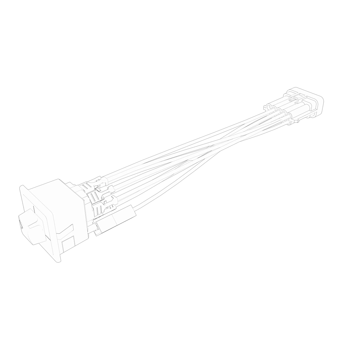 John Deere Mirror Adjustment Switch Adapter Wiring Harness - AL156864