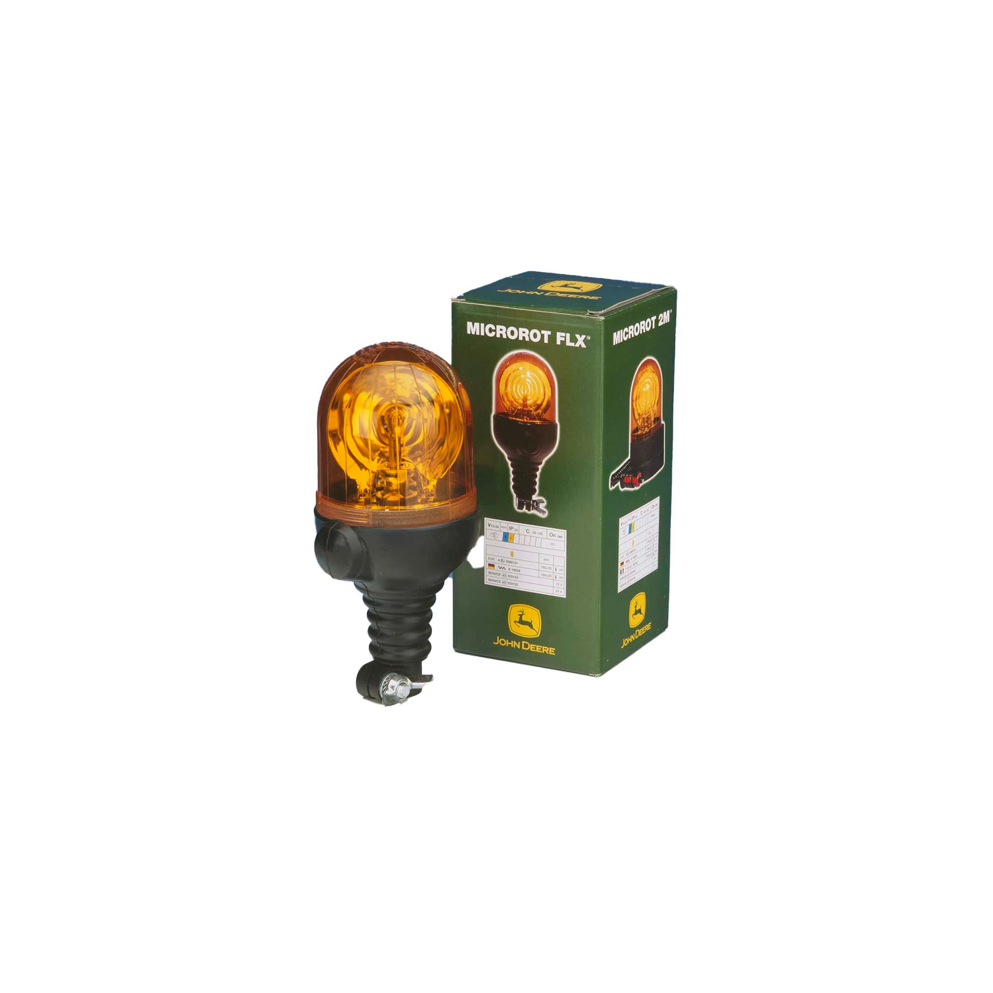 John Deere Amber Rotating Pipe Type Beacon - EPMRTFLX