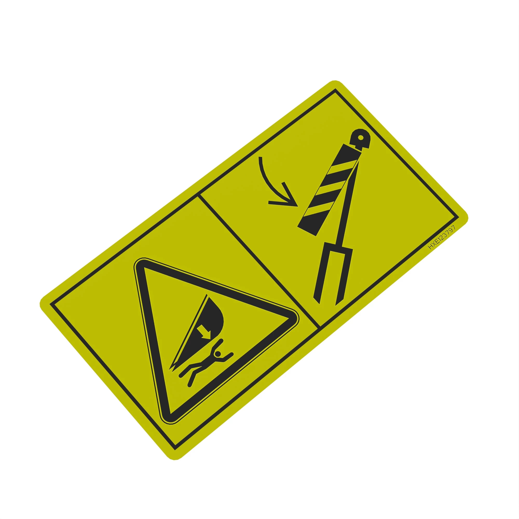 John Deere Reel Lift Label - HXE123797