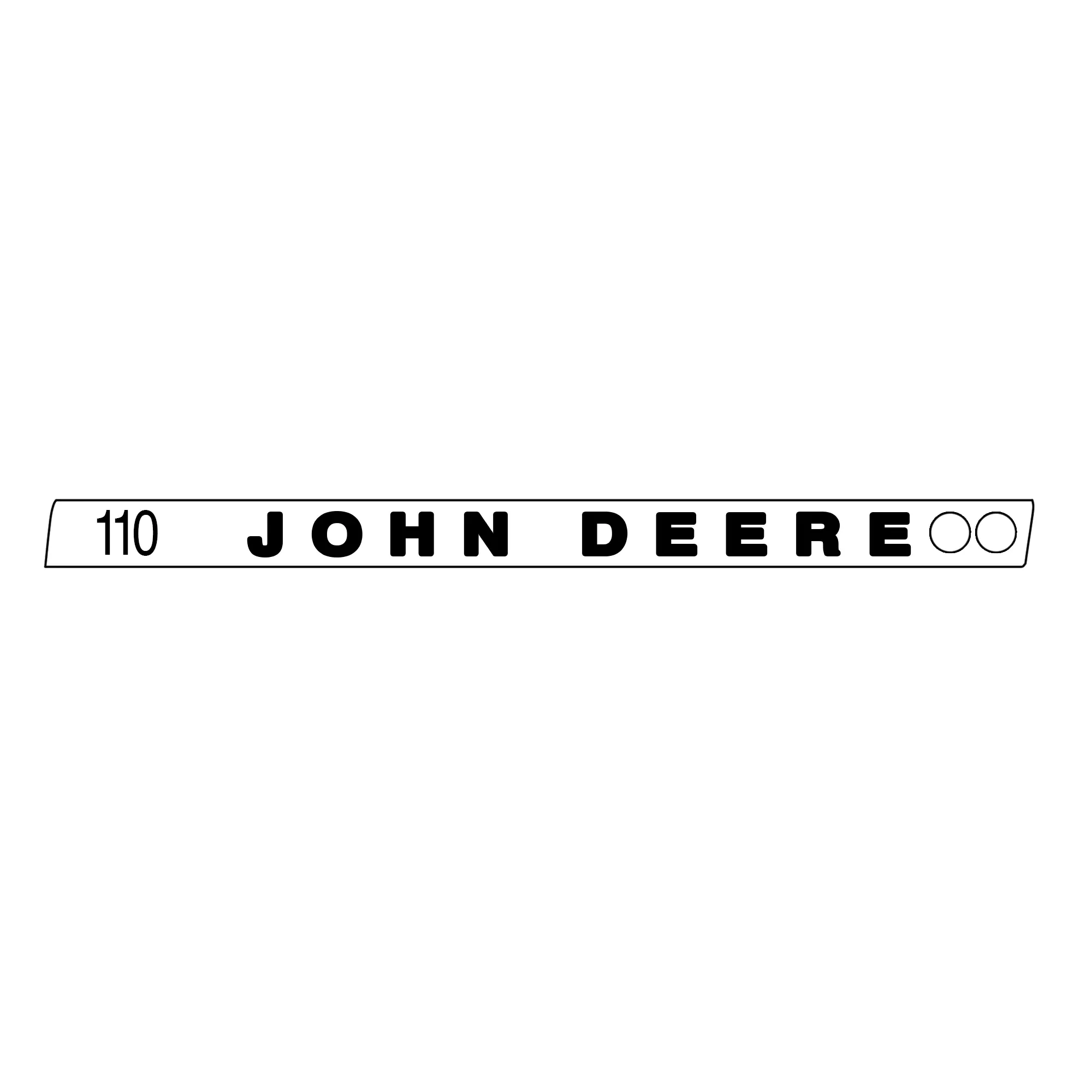 John Deere John Deere 110 Model Designator Label, Right Side - M46980