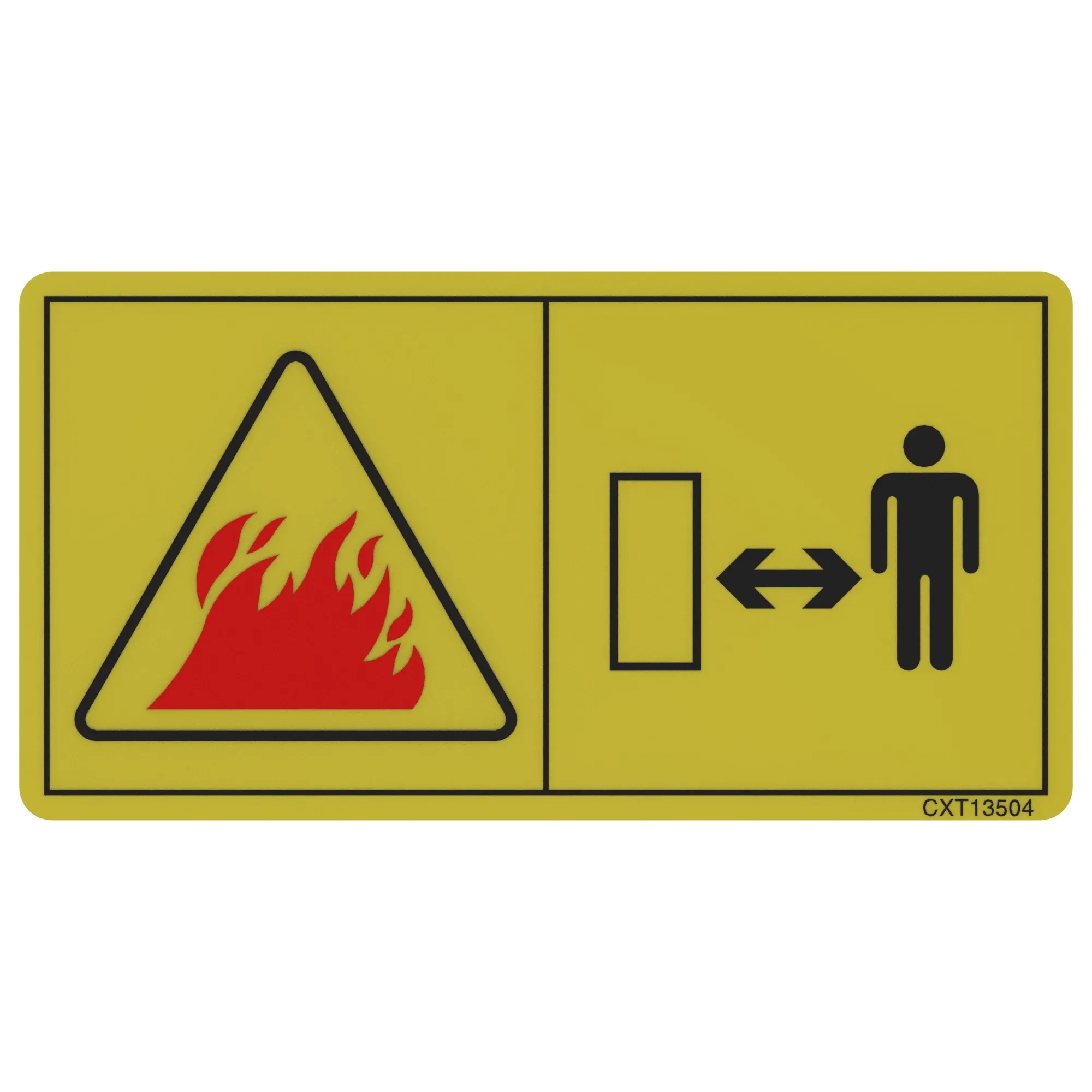 John Deere Fire Safety Text Free Label - CXT13504