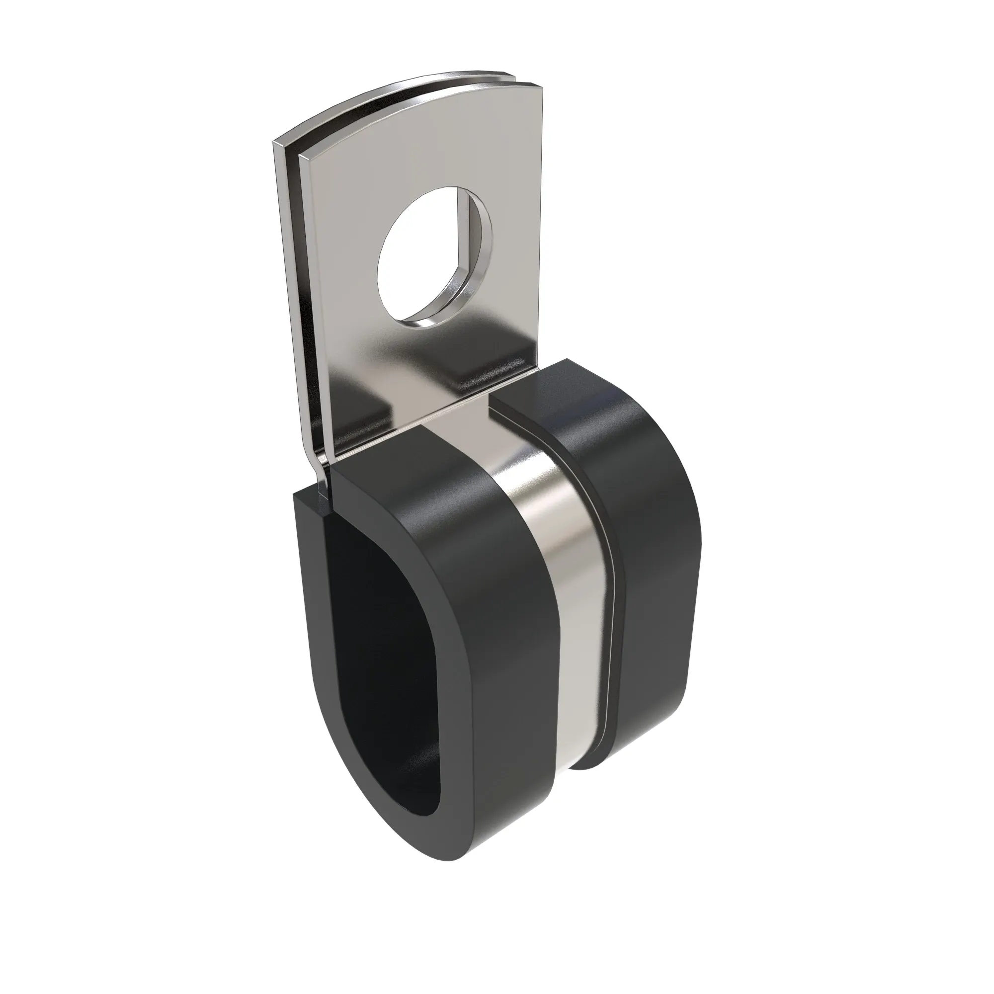 P-CLAMP,DOUBLE, 12.7 DIA CUSHIONED SILICONE
