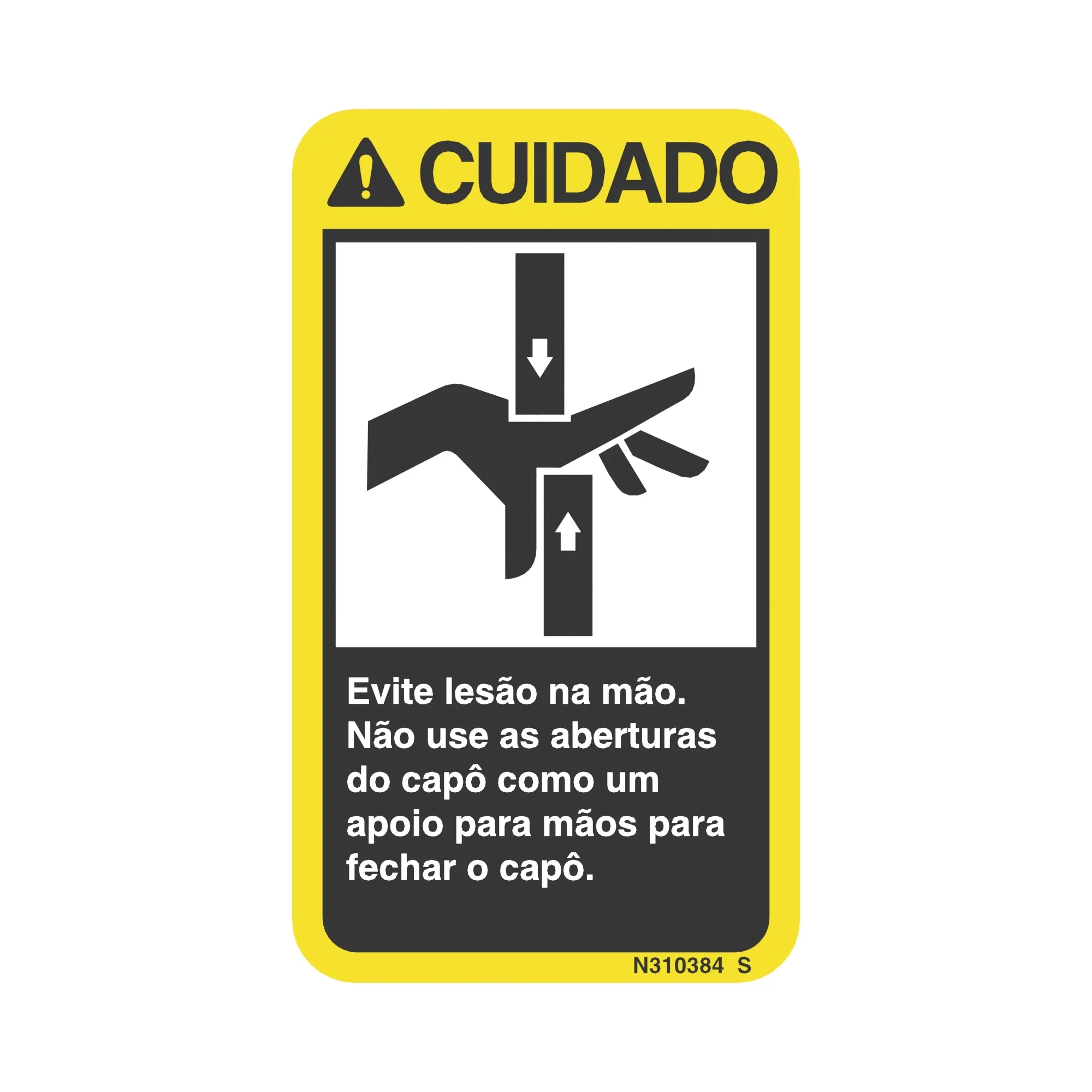 John Deere Pinch Point Caution Label, Portuguese - N310384