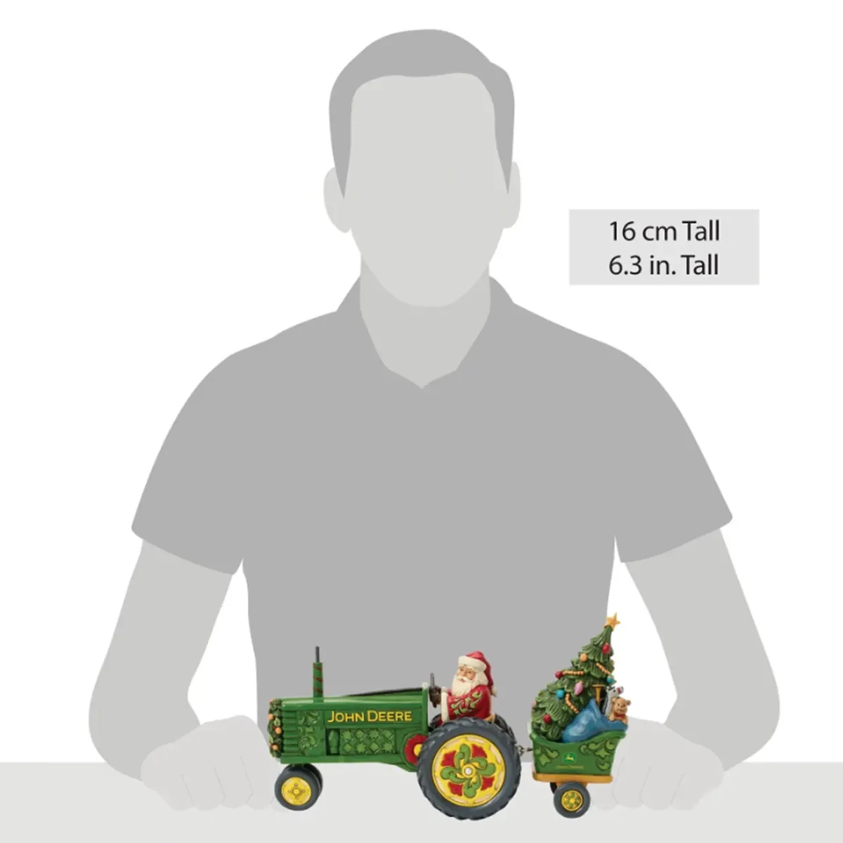 John Deere Santa's Festive Tractor Ride Figurine