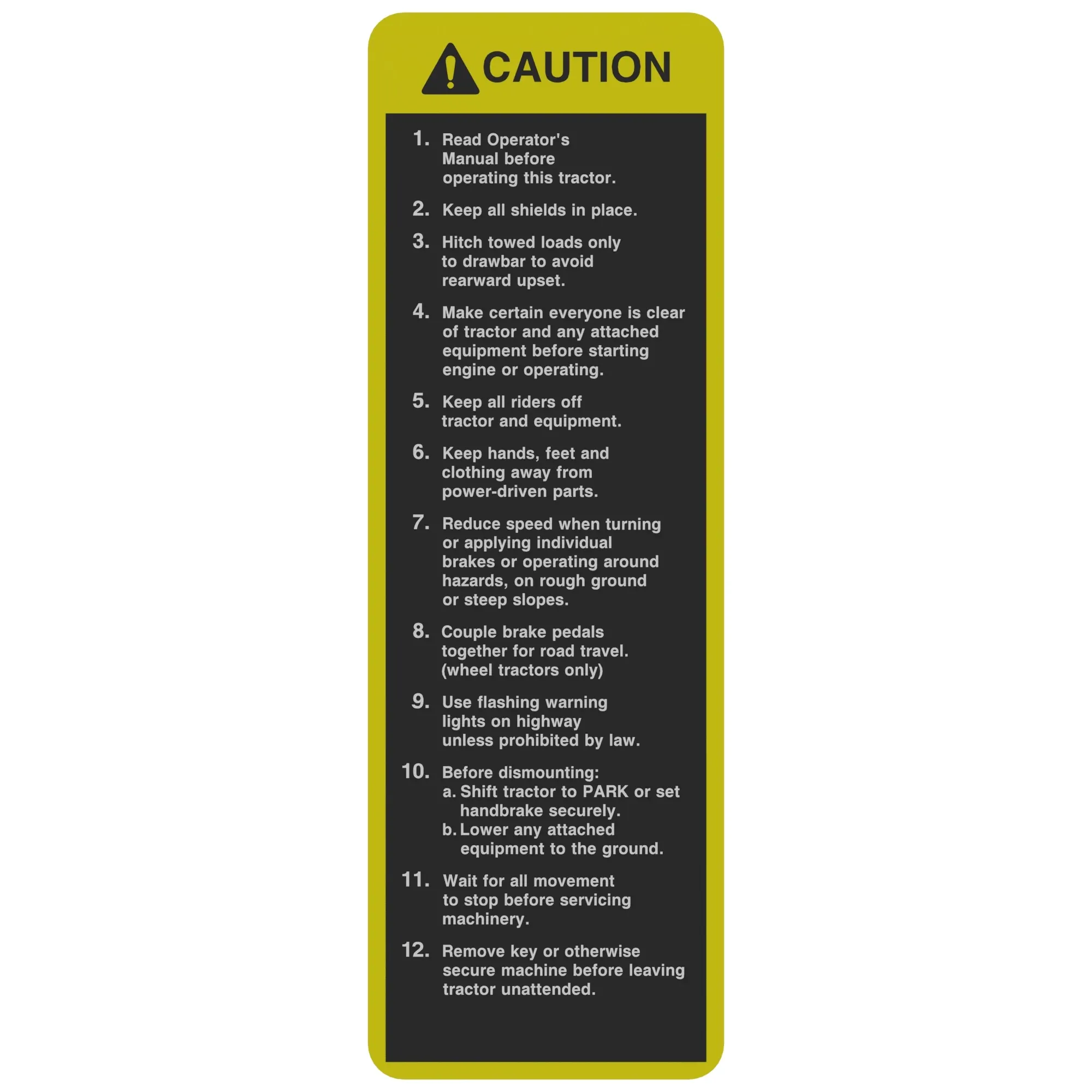 John Deere Caution Label - TR133790