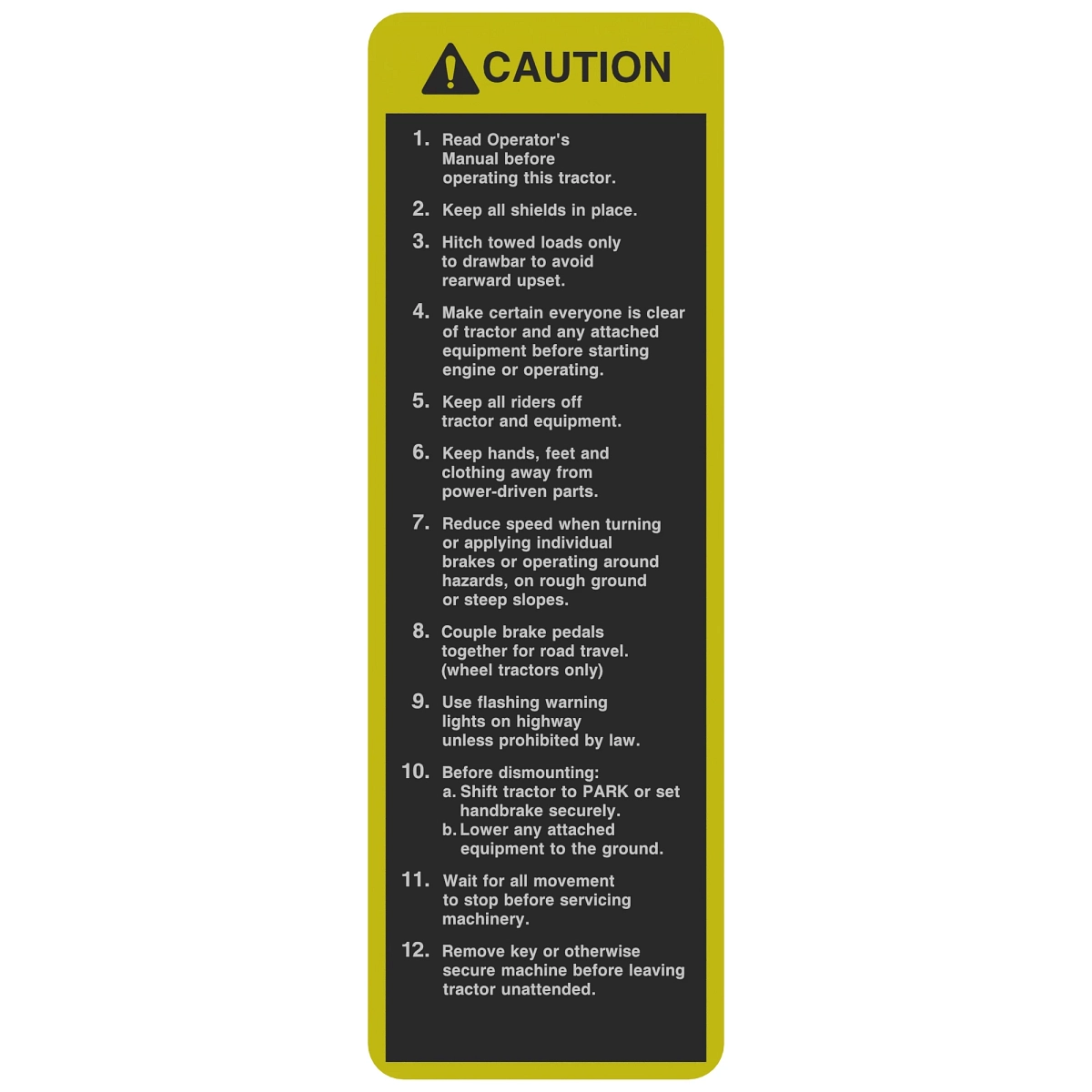 John Deere Caution Label - TR133790