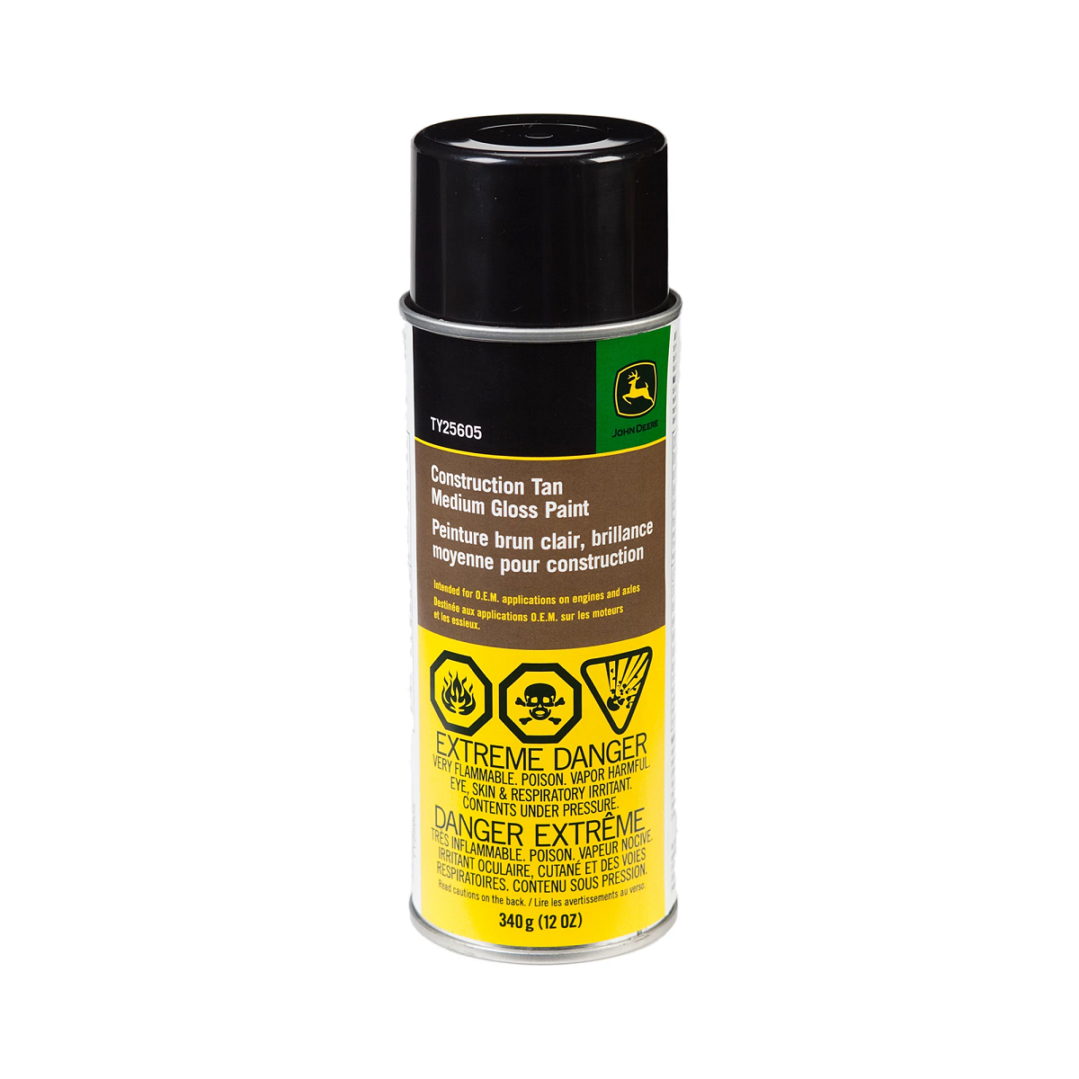 John Deere Construction Medium Gloss Brown Spray Paint, 340 gram (12 Oz) Aerosol - TY25605