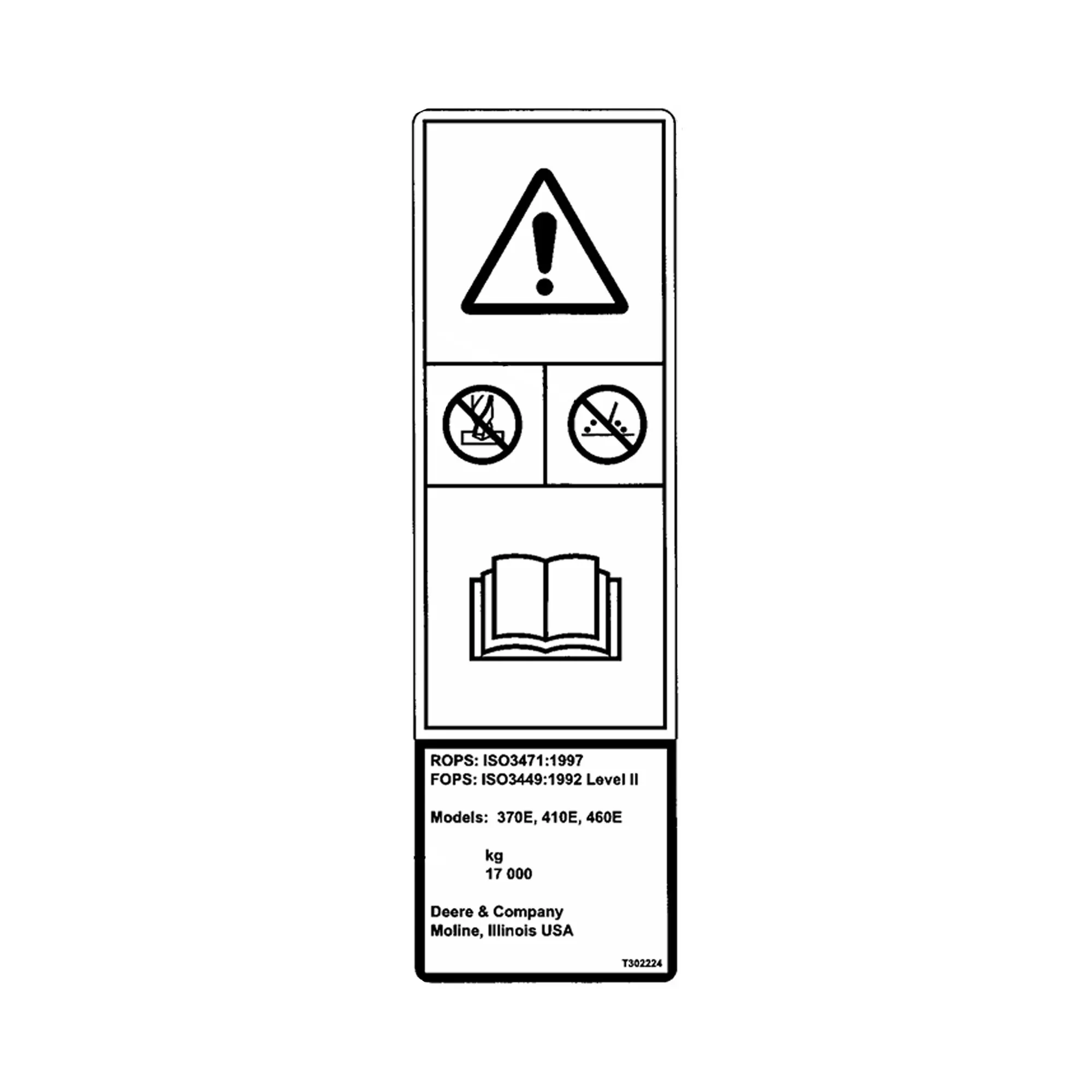 John Deere Safety Sign - T302224