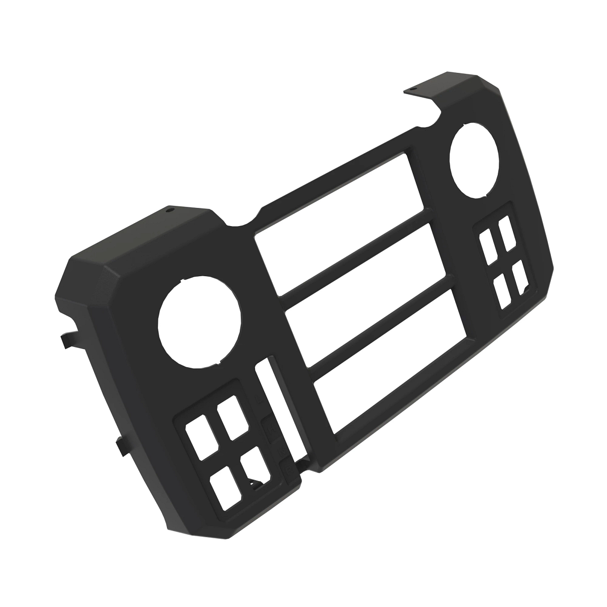 Bezel, Center, Black, Hvac