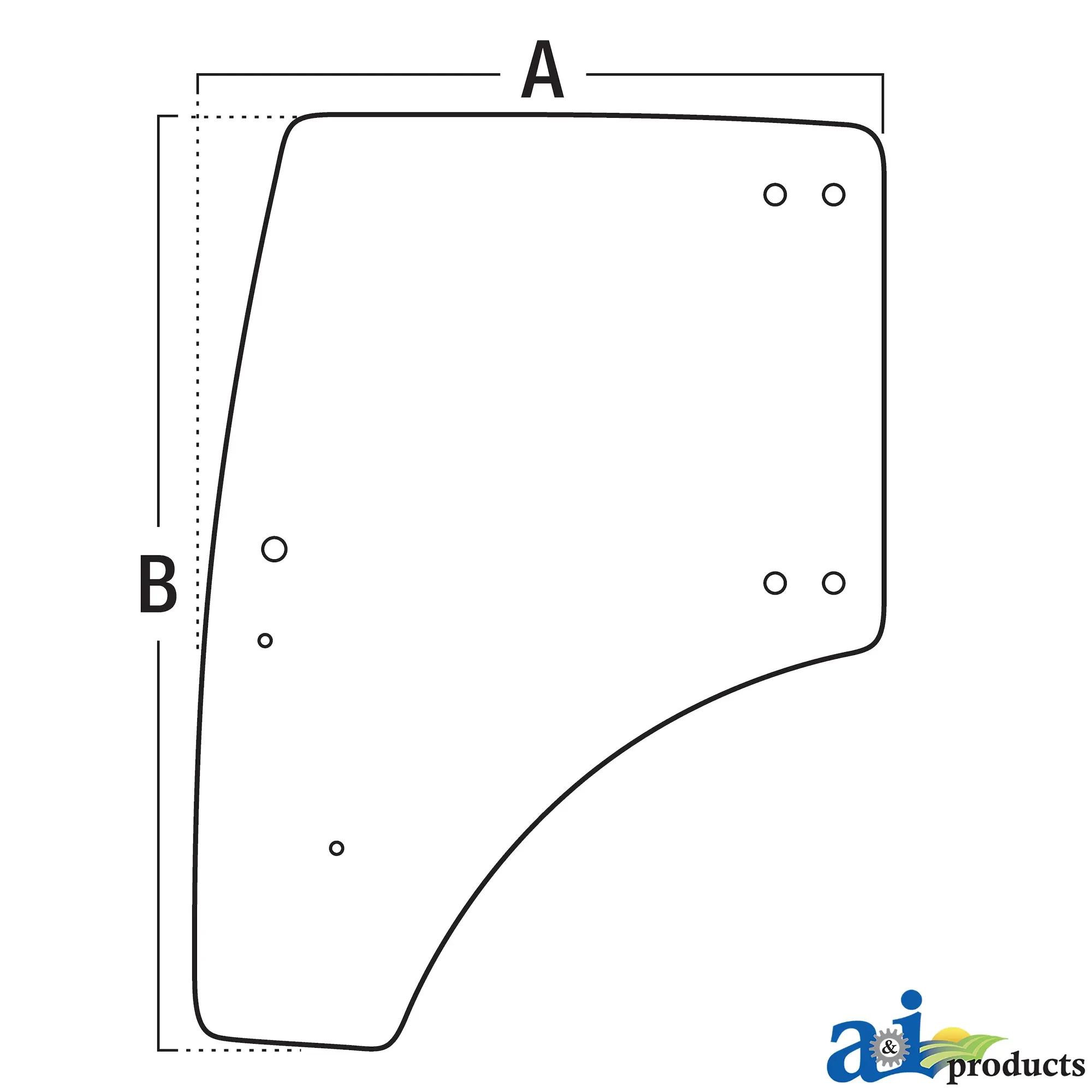A&I Products Door Glass, Left Side - A-LVU31698