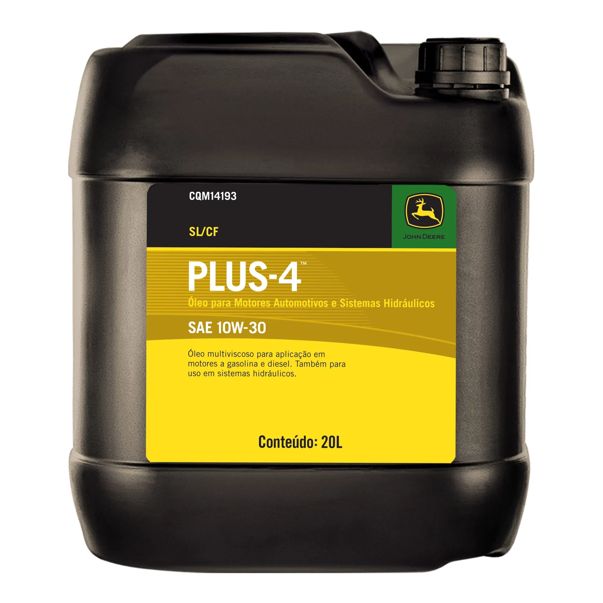 John Deere Engine Oil, Plus-4™, SAE 10W-30, API SN/GF-5, 20 Liter (5.283 Gallon) - CQM14193
