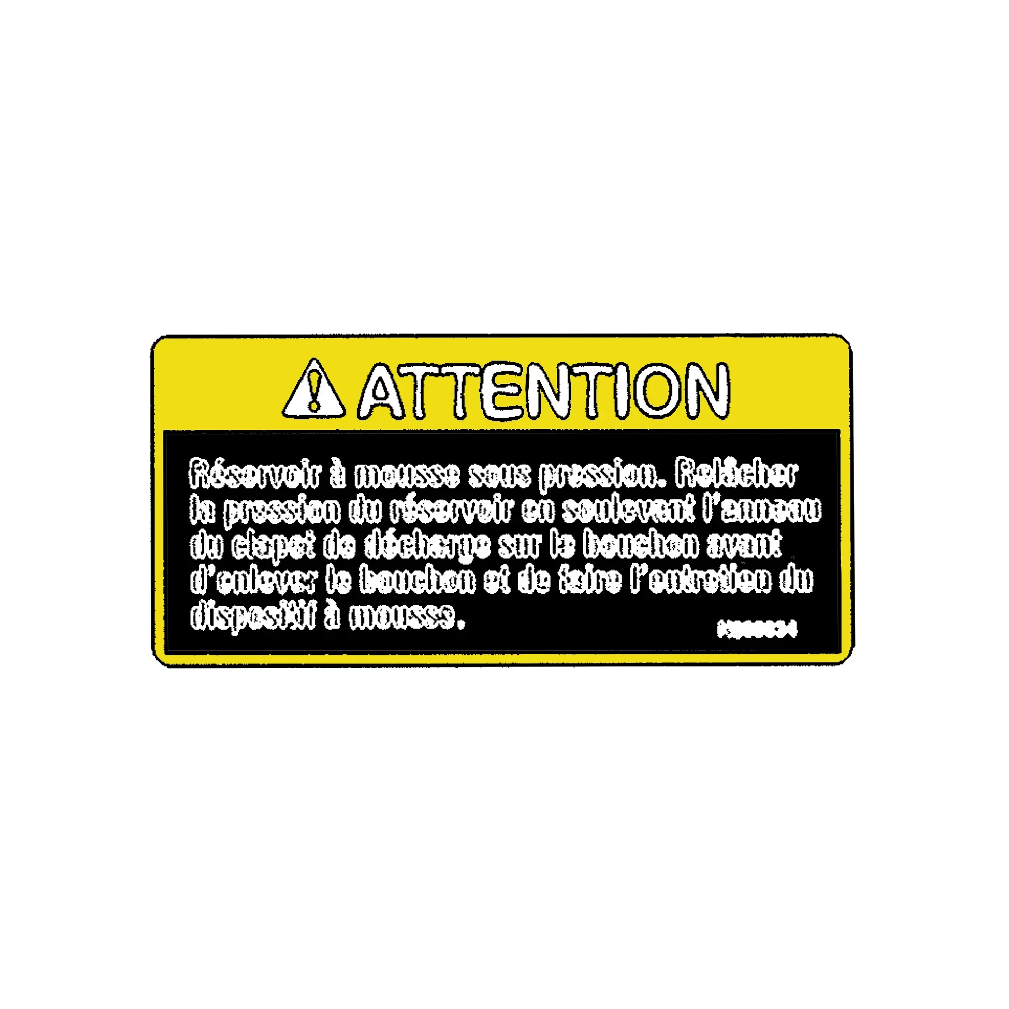 John Deere Vent Tank Pressure Label, French - N208634