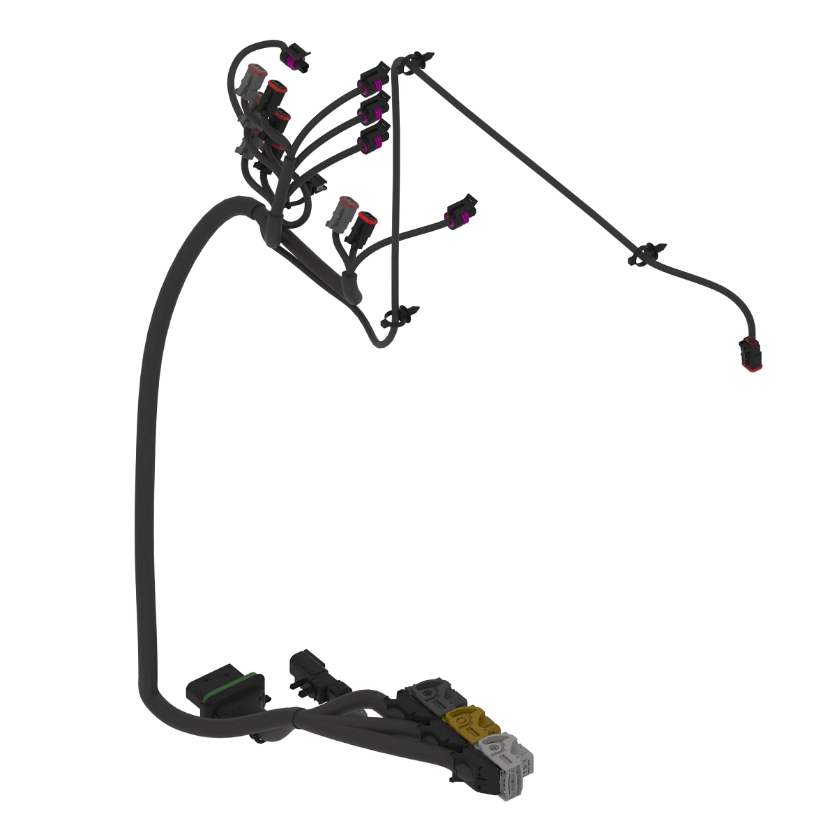 Wiring Harness, Single Rank & Row Cl