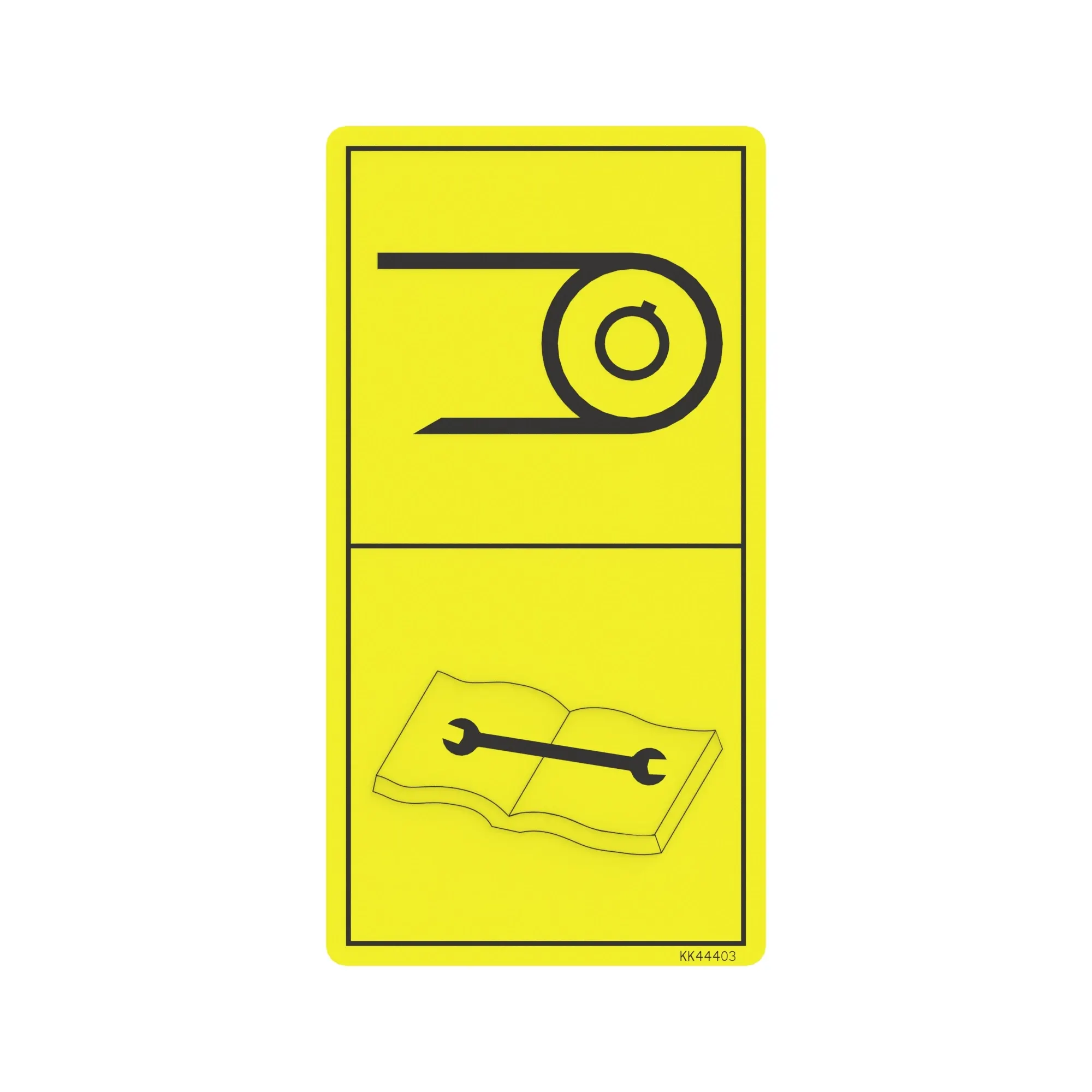 John Deere Notice Spreader Hopper Label - KK44403