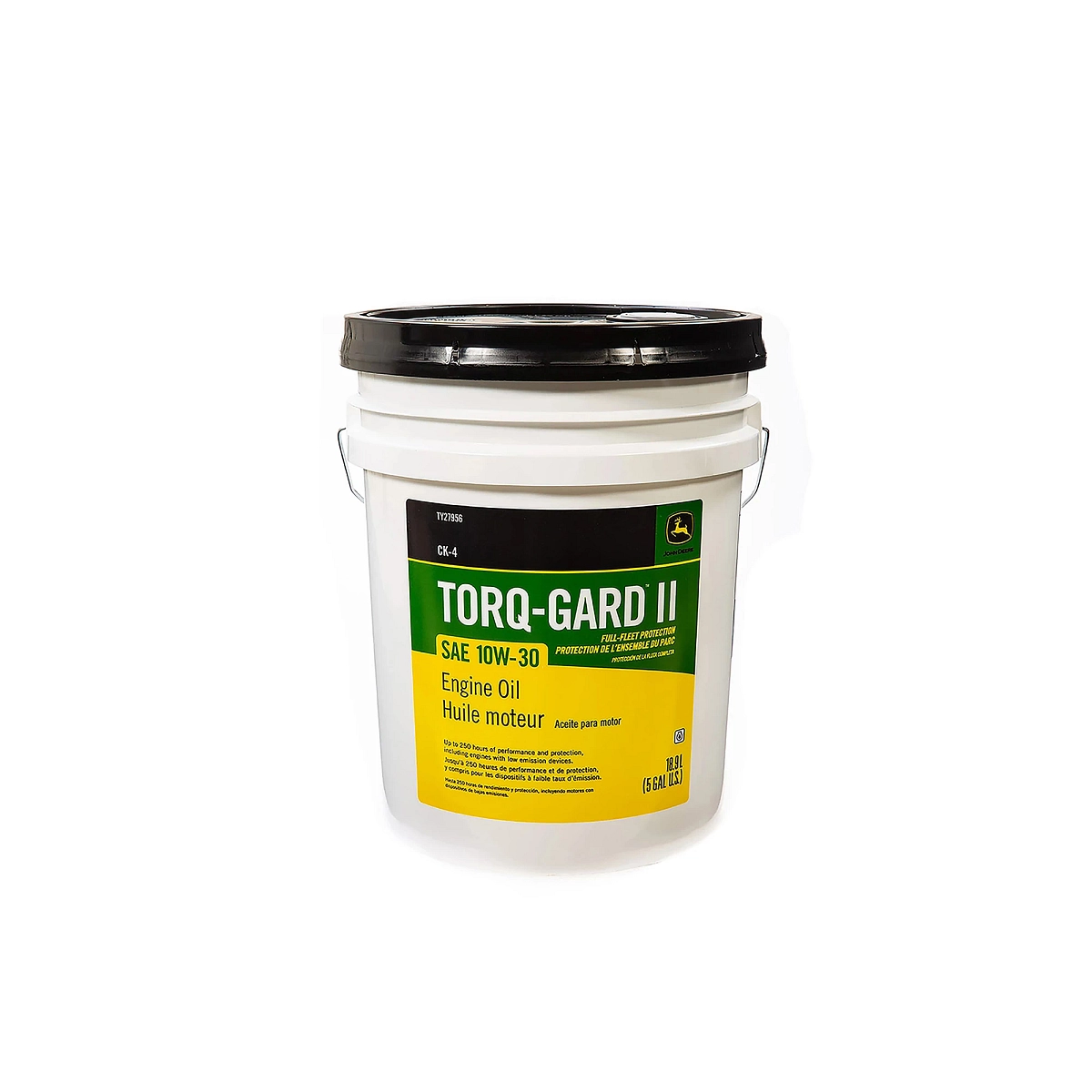 John Deere Engine Oil, Torq-Gard™ II, SAE 10W-30, API CK-4, 18.9 Liter (5 Gallon) - TY27956