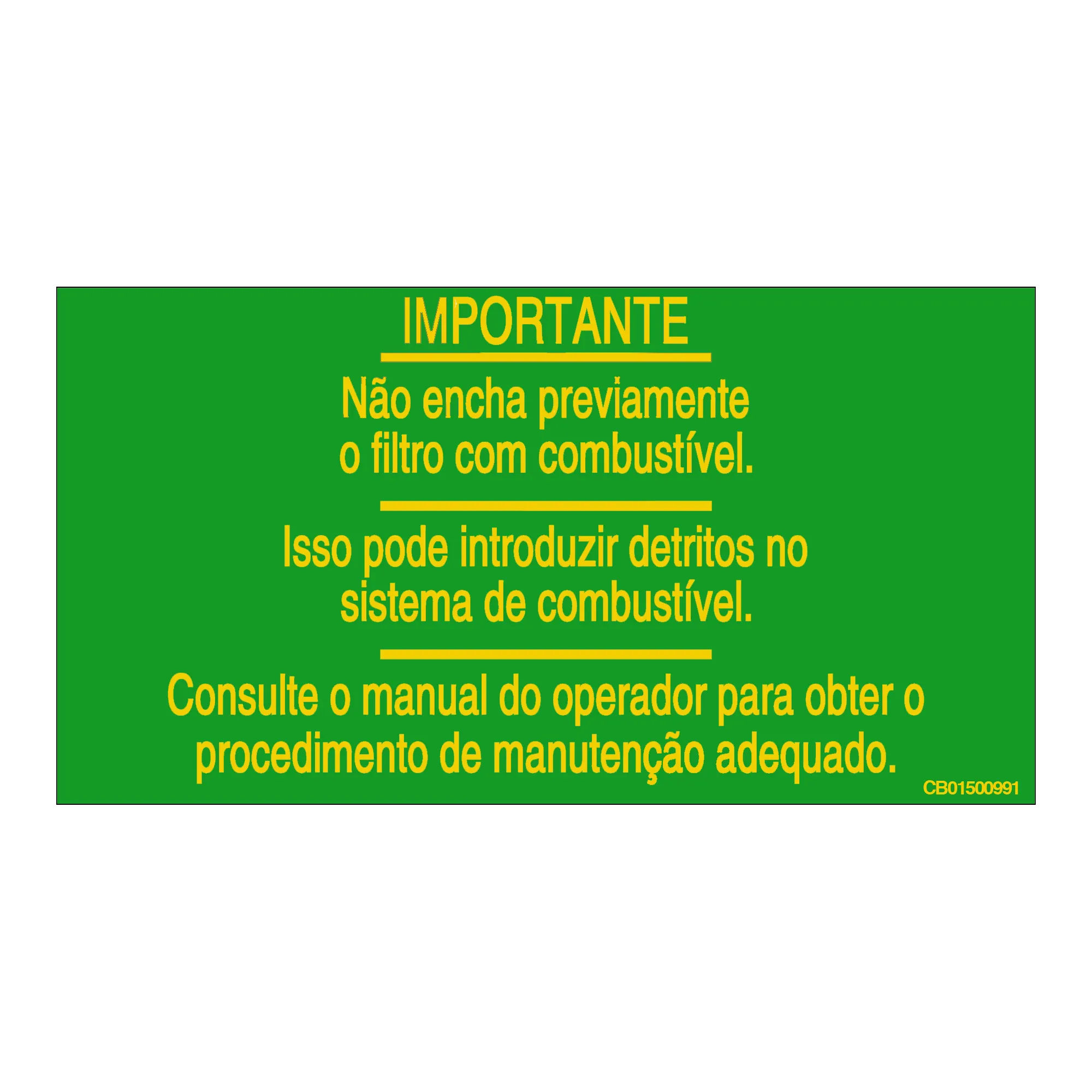 DECAL-FUEL FILTER SERV. PORT