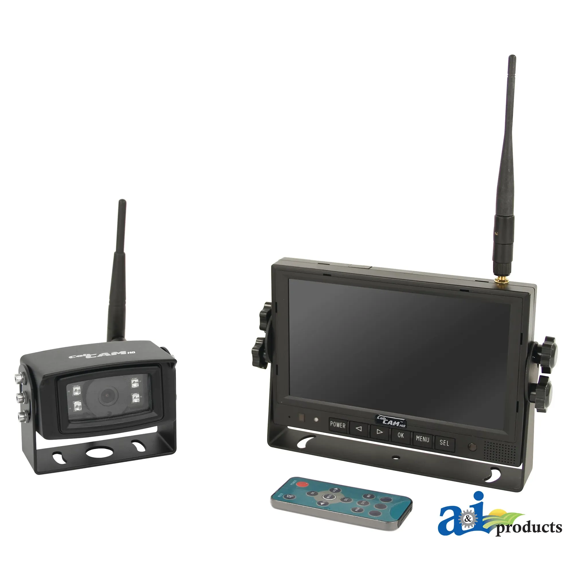 A&I Products CabCAM™ 7-inch HD Digital Wireless QUADColor Monitor with 1 HD Digital Wireless Color Camera - A-HDS2054