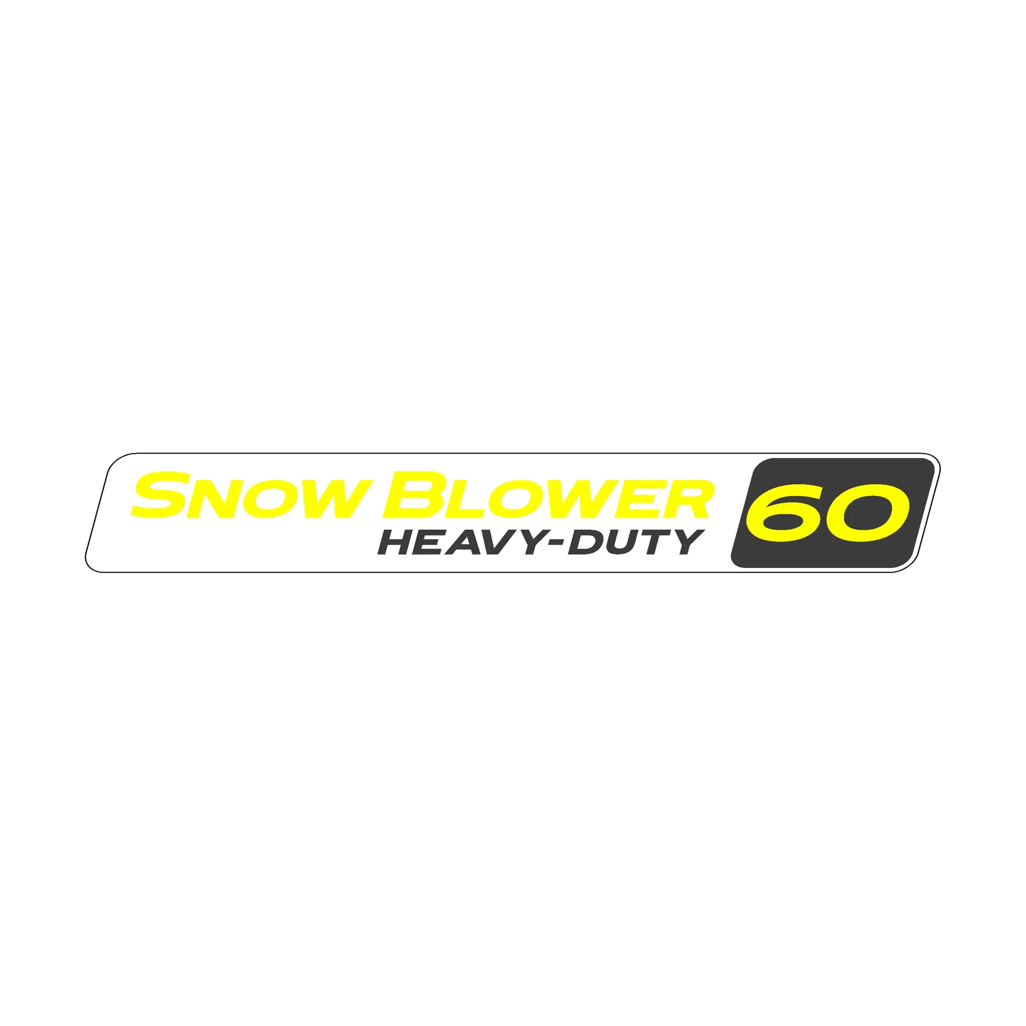 Label, 60" Heavy Duty Snow Blower