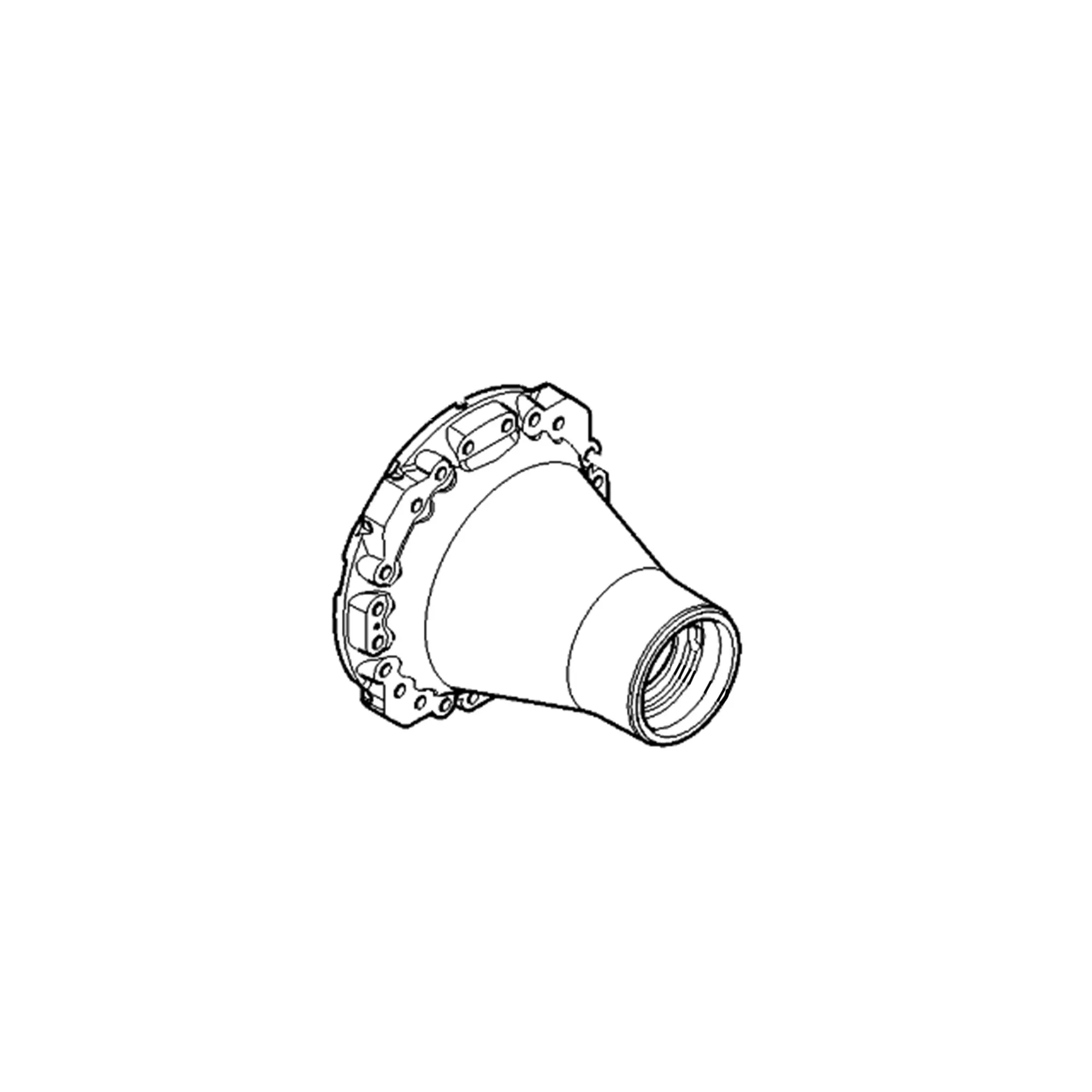 DR AXLE HOUSING WITH PLUGS