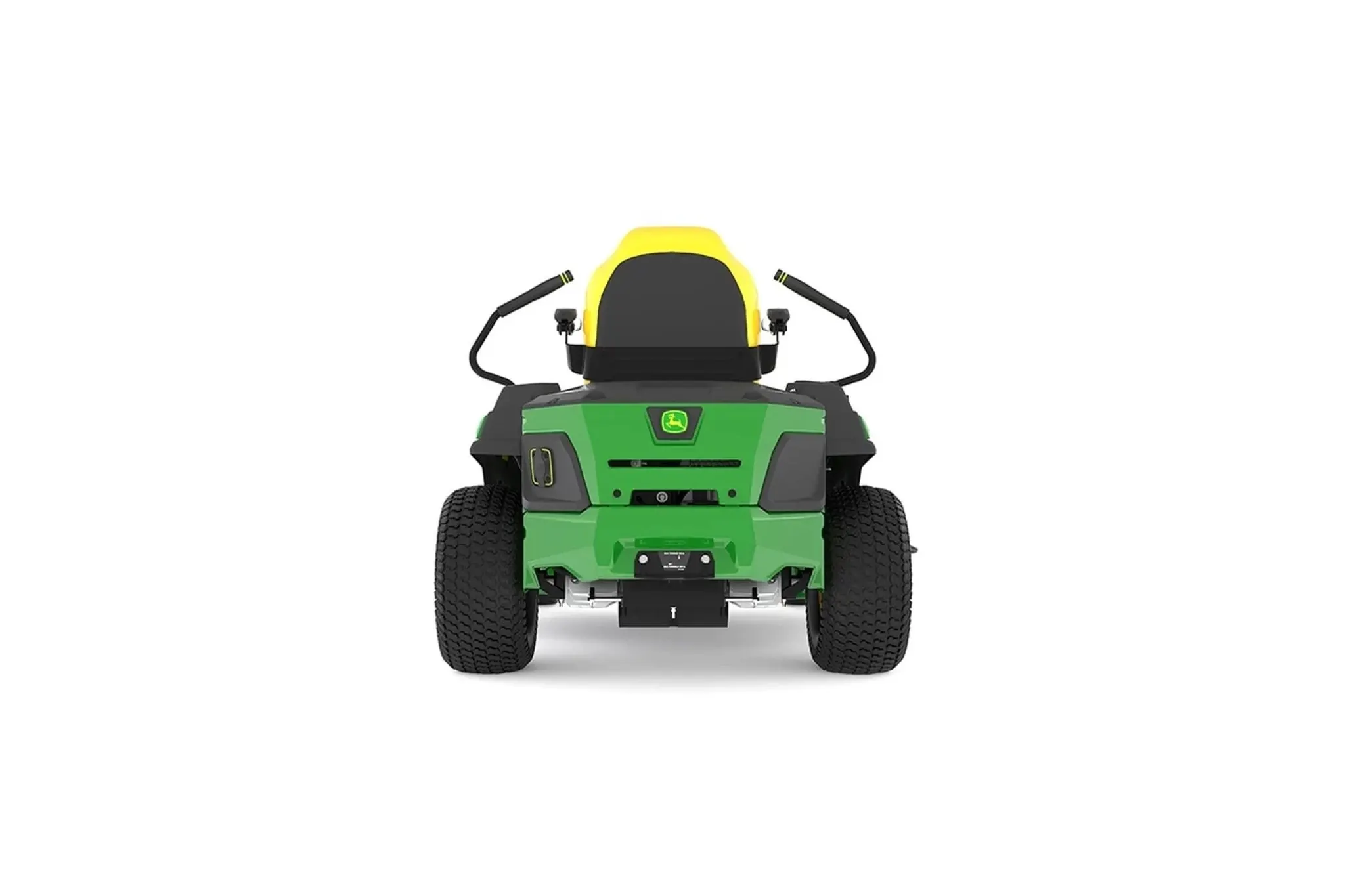 Studio image with a rear view of a Z370R Electric ZTrak Mower