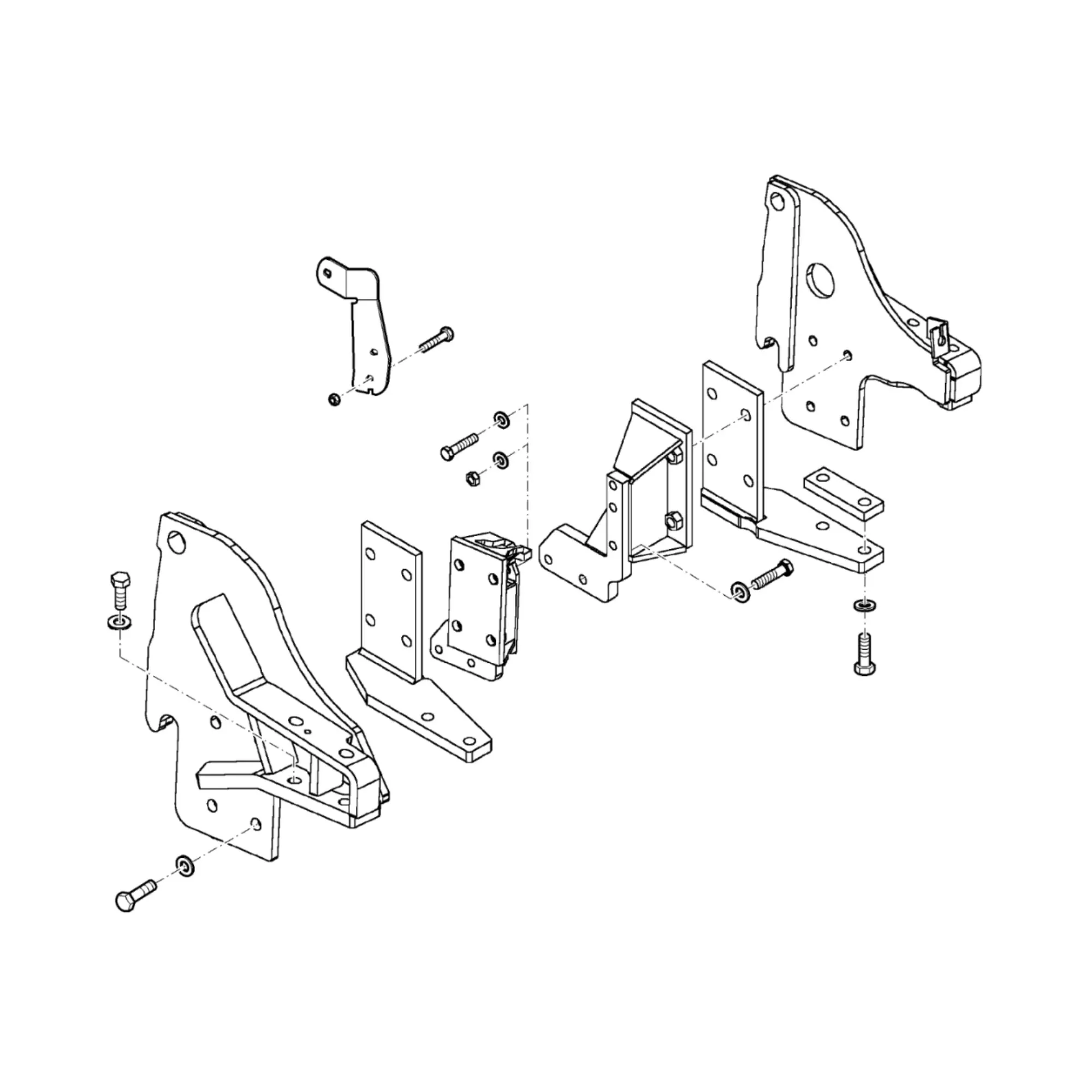 John Deere Rockshaft Assist Mounting Bracket Kit - LVB26148
