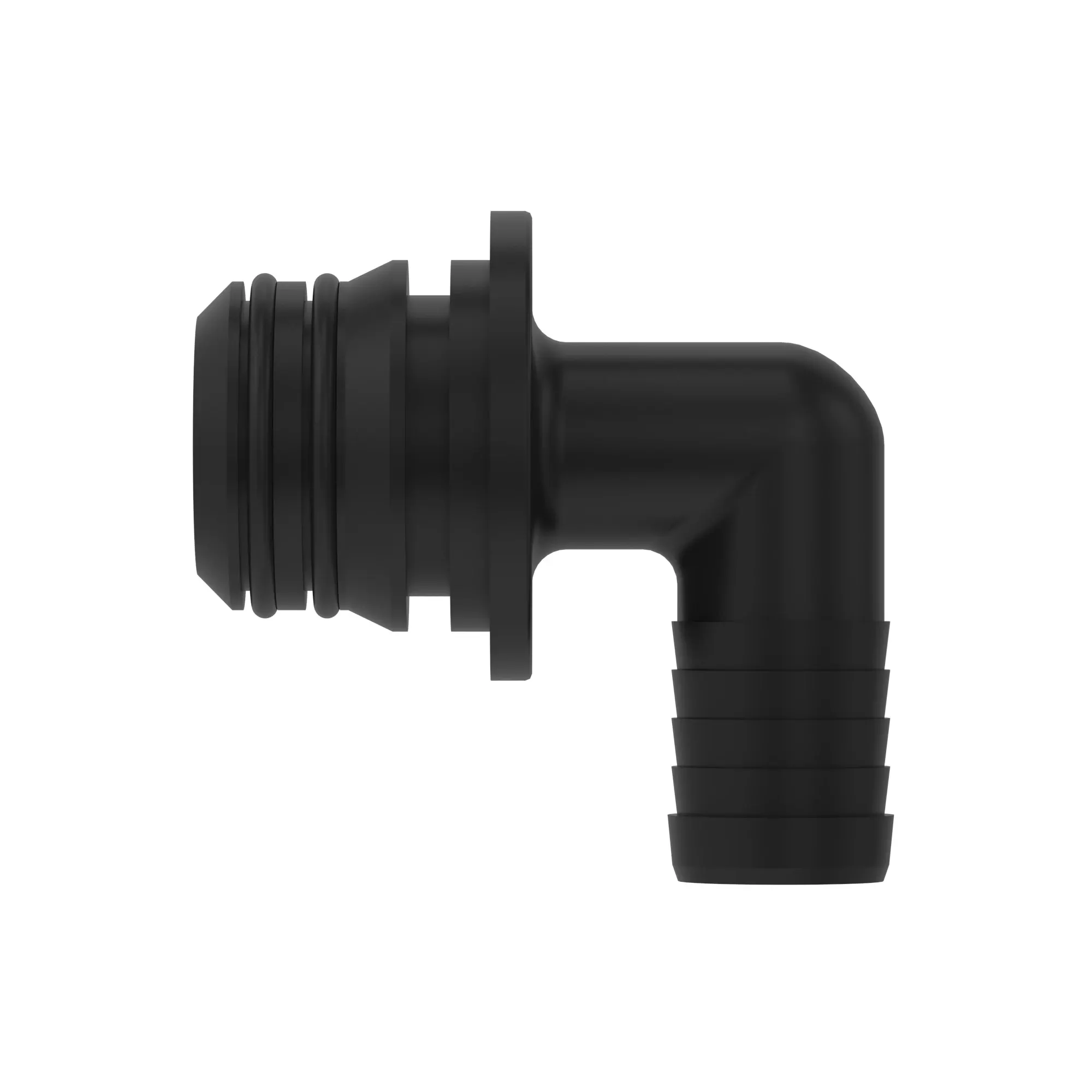 HOSE BARB ASSY W/ O-RINGS, 90 DEG