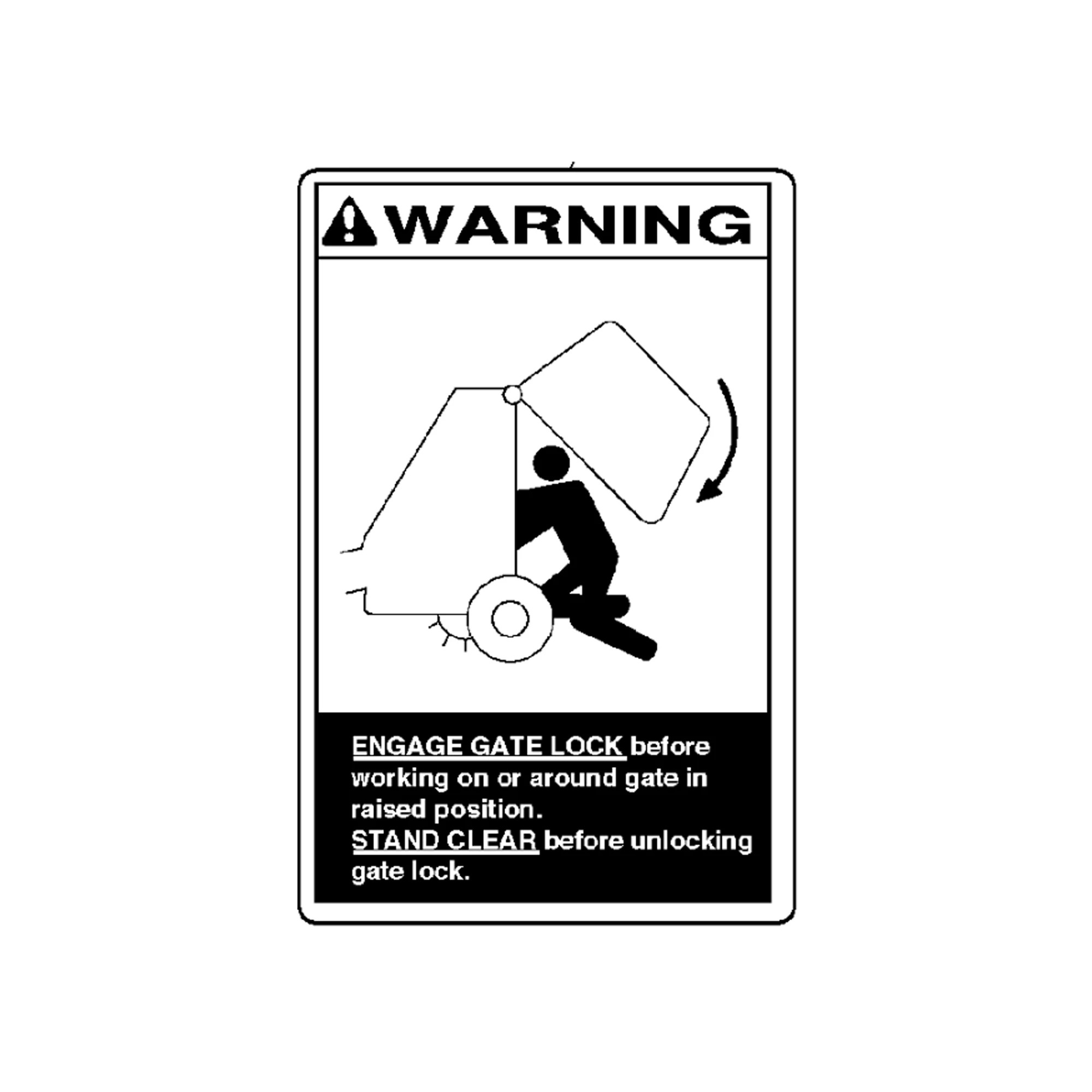 John Deere Gate Lock Warning Label - E86289