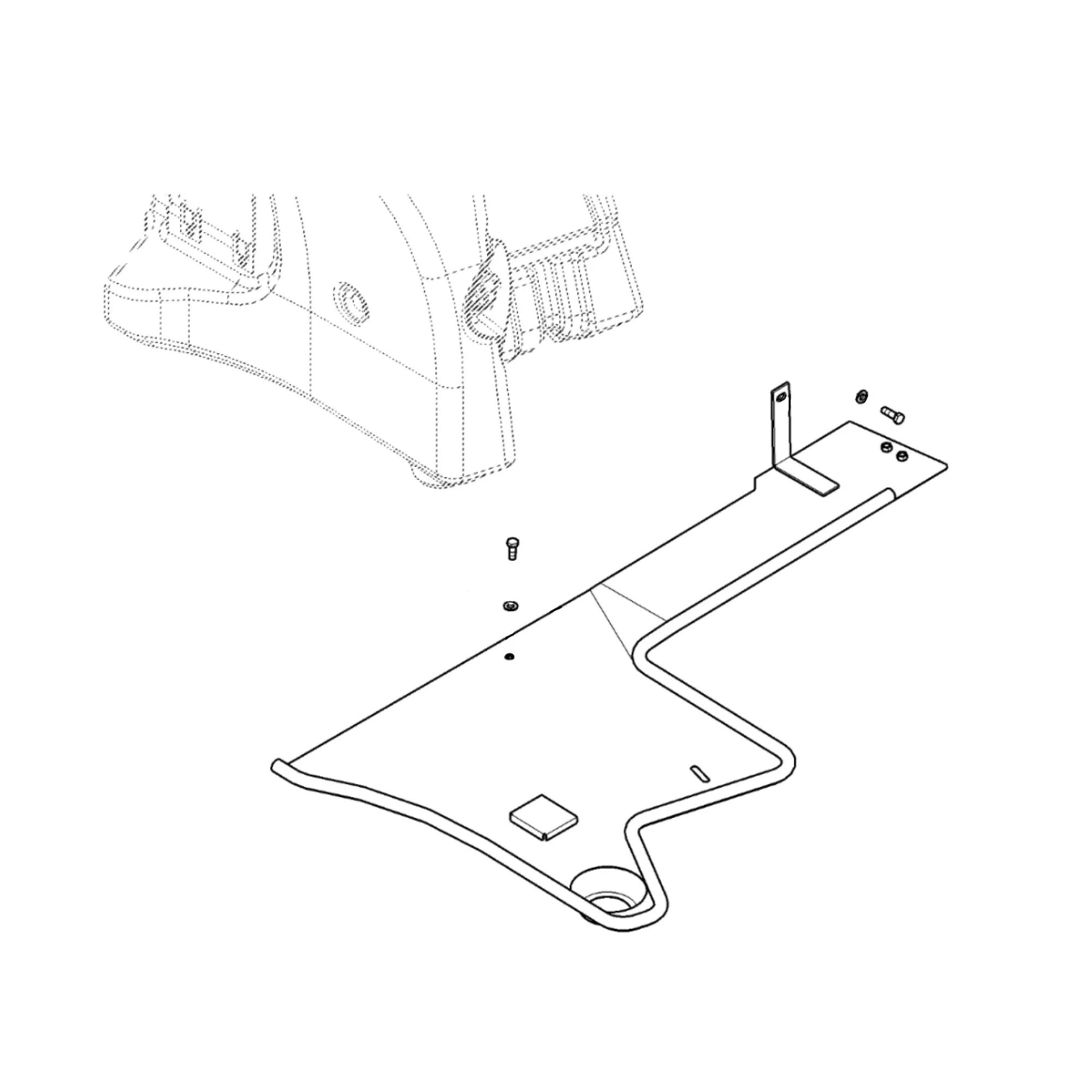 John Deere Fuel Tank Bottom Guard Attachment - BL15552