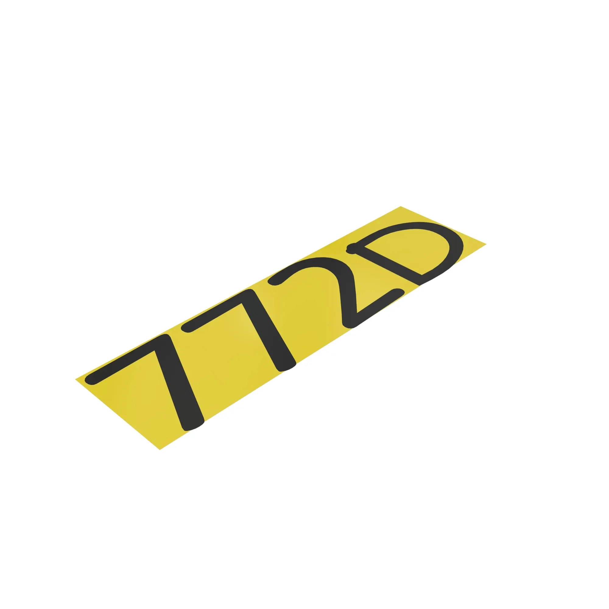 John Deere 772D Model Designation Label - T206096