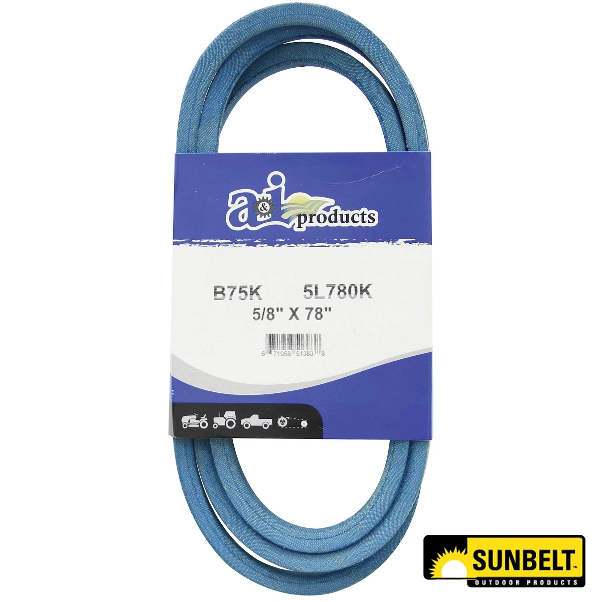 A&I Products V-Belt, 78 Inch - A-B75K