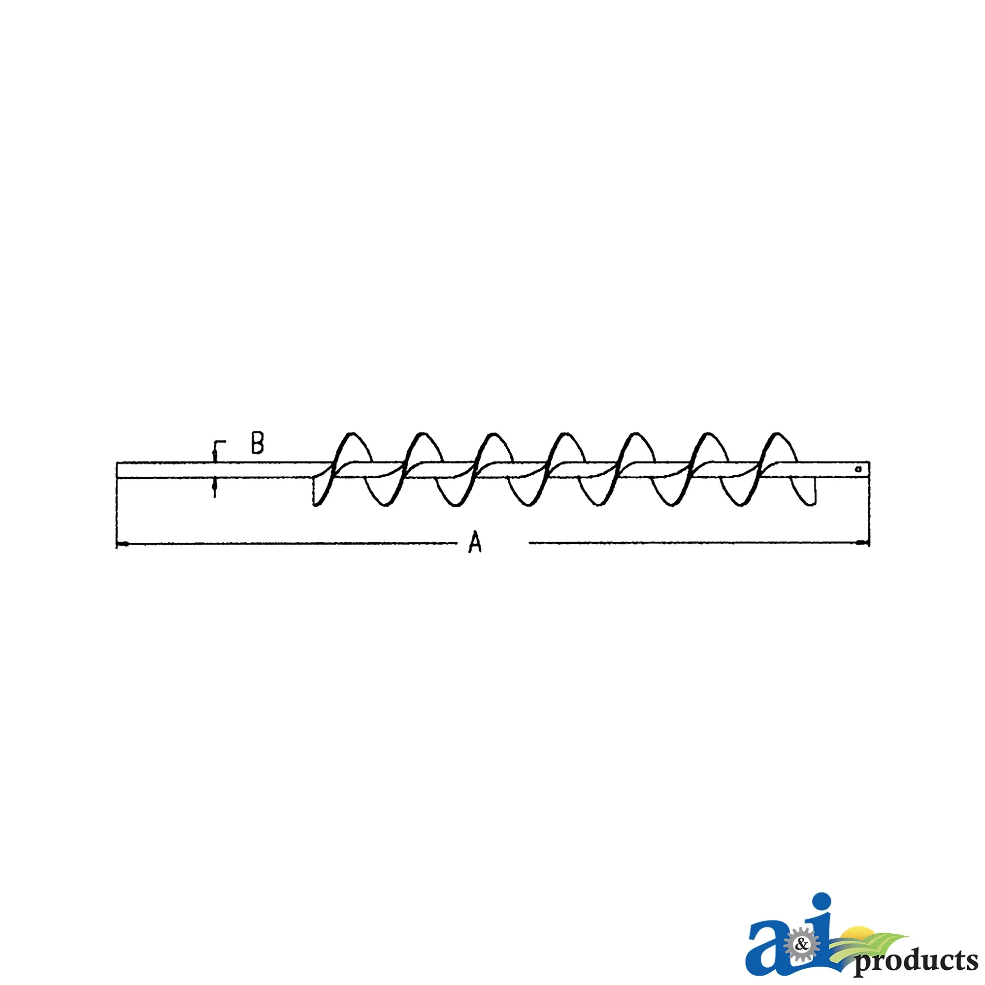 A&I Products Shoe Grain Supply Auger, Right Side - A-AH130424