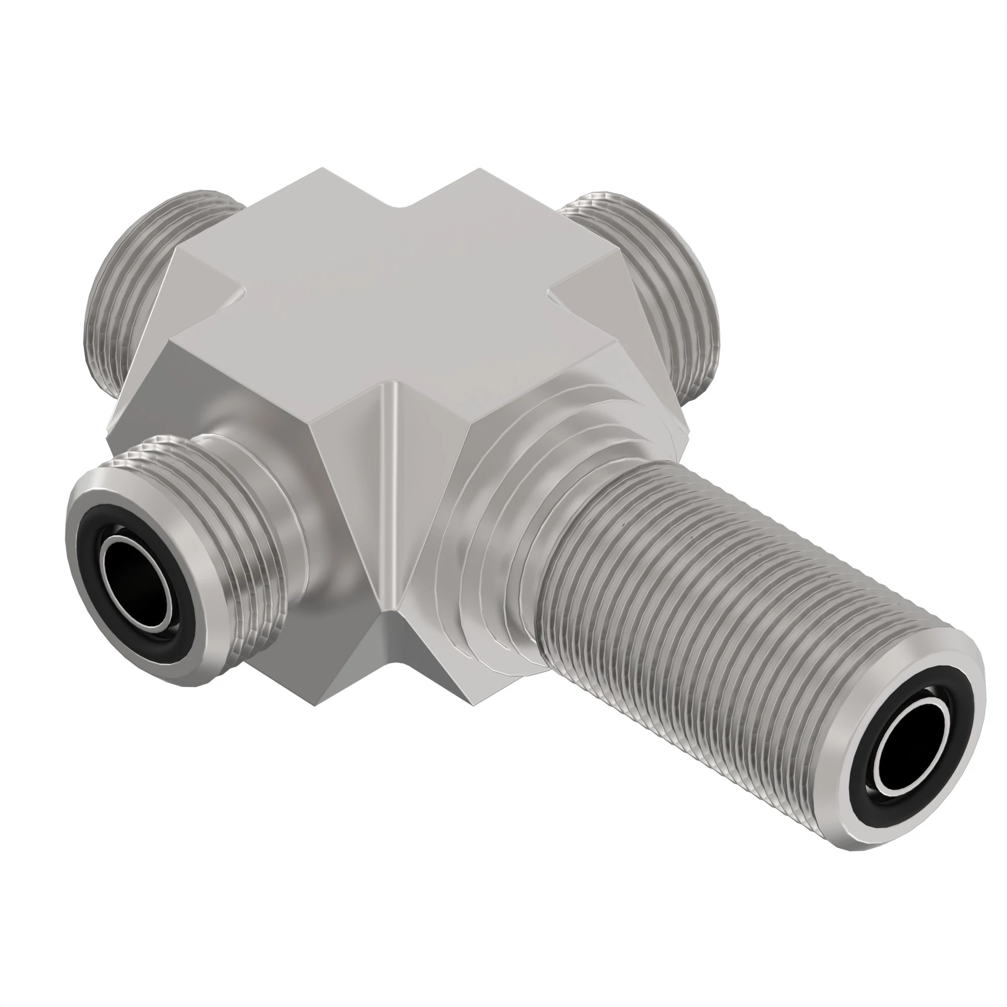 TEE FITTING, FACE SEAL CROSS TEE FI