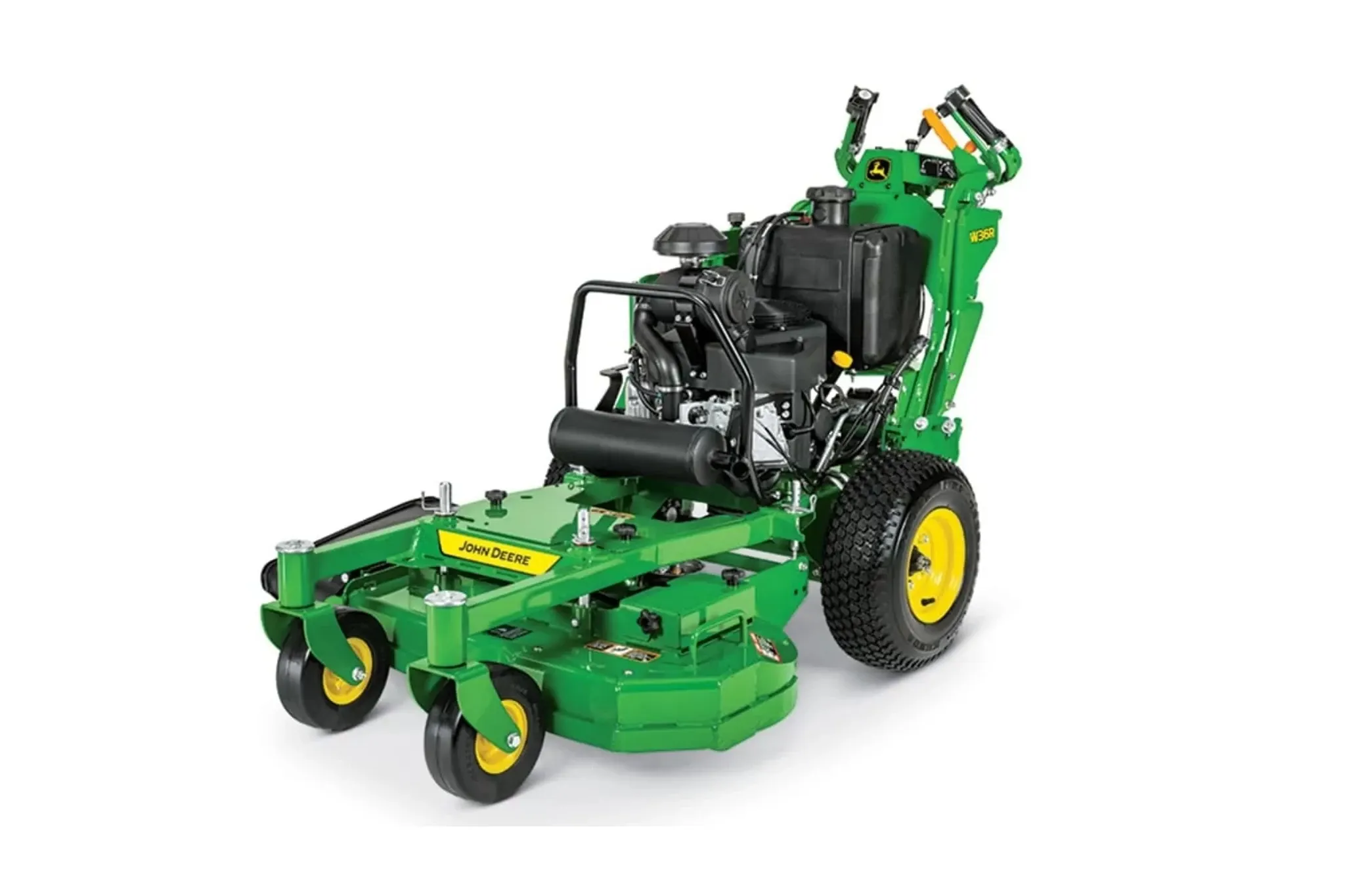 Studio image with a front left view of a W36R commercial walk-behind mower